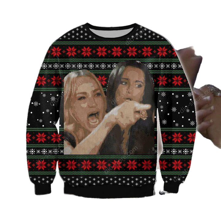 Hot Woman Yelling At A Cat The Printed Sweater ? Usalast