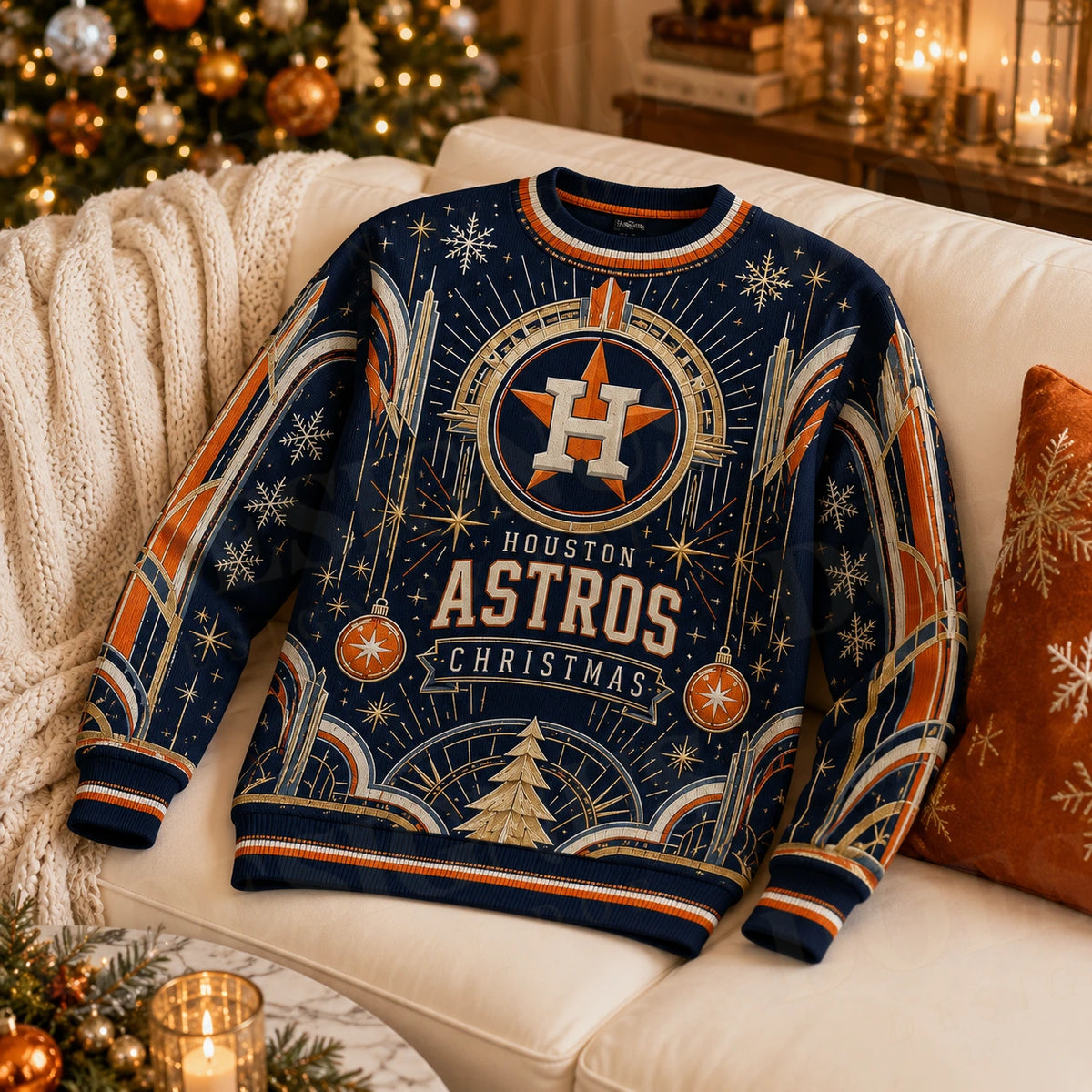 Custom Name And Number Houston Astros Neo Christmas Ugly Sweater 2026