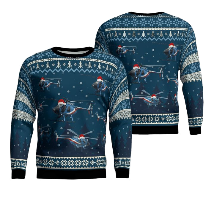 Houston Police Air Support 75 FOX N8375F Christmas AOP Sweater ? Usalast