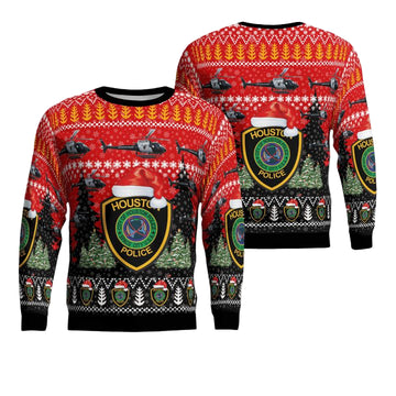 Houston Texas Houston Police Department H125 Helicopter Christmas Sweater 3D ? Usalast