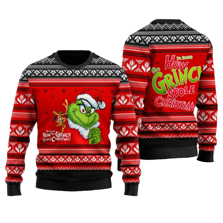 How Grinch Stole Christmas Red Ugly Sweater ? Usalast