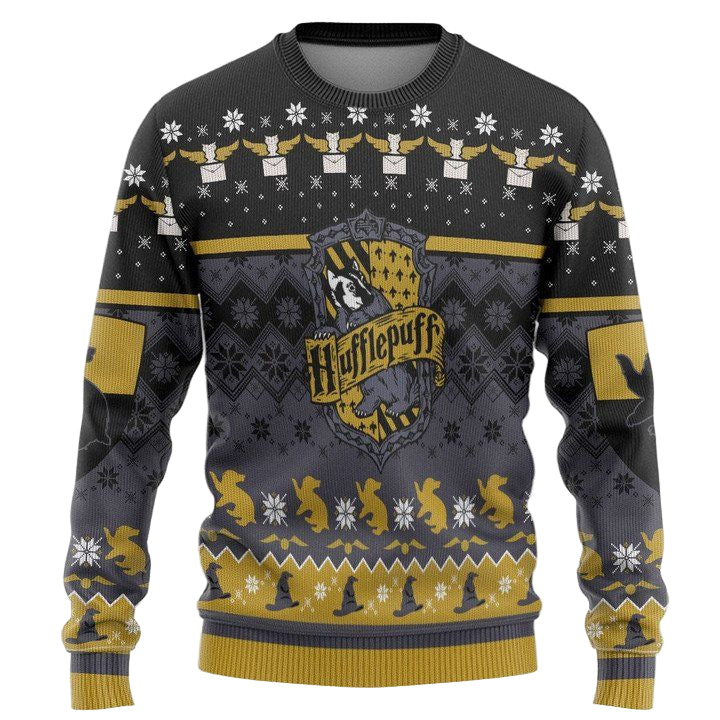Hufflepuff Harry Potter Black Christmas Sweater ? Usalast