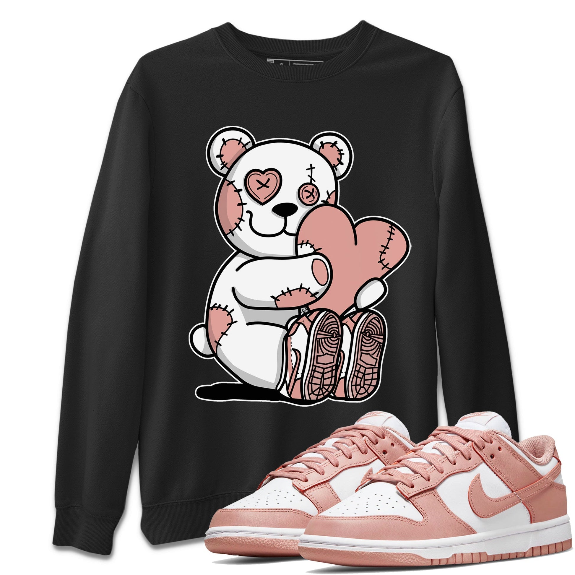 Hugging Bear Sneaker Tee - Dunk Rose Whisper
