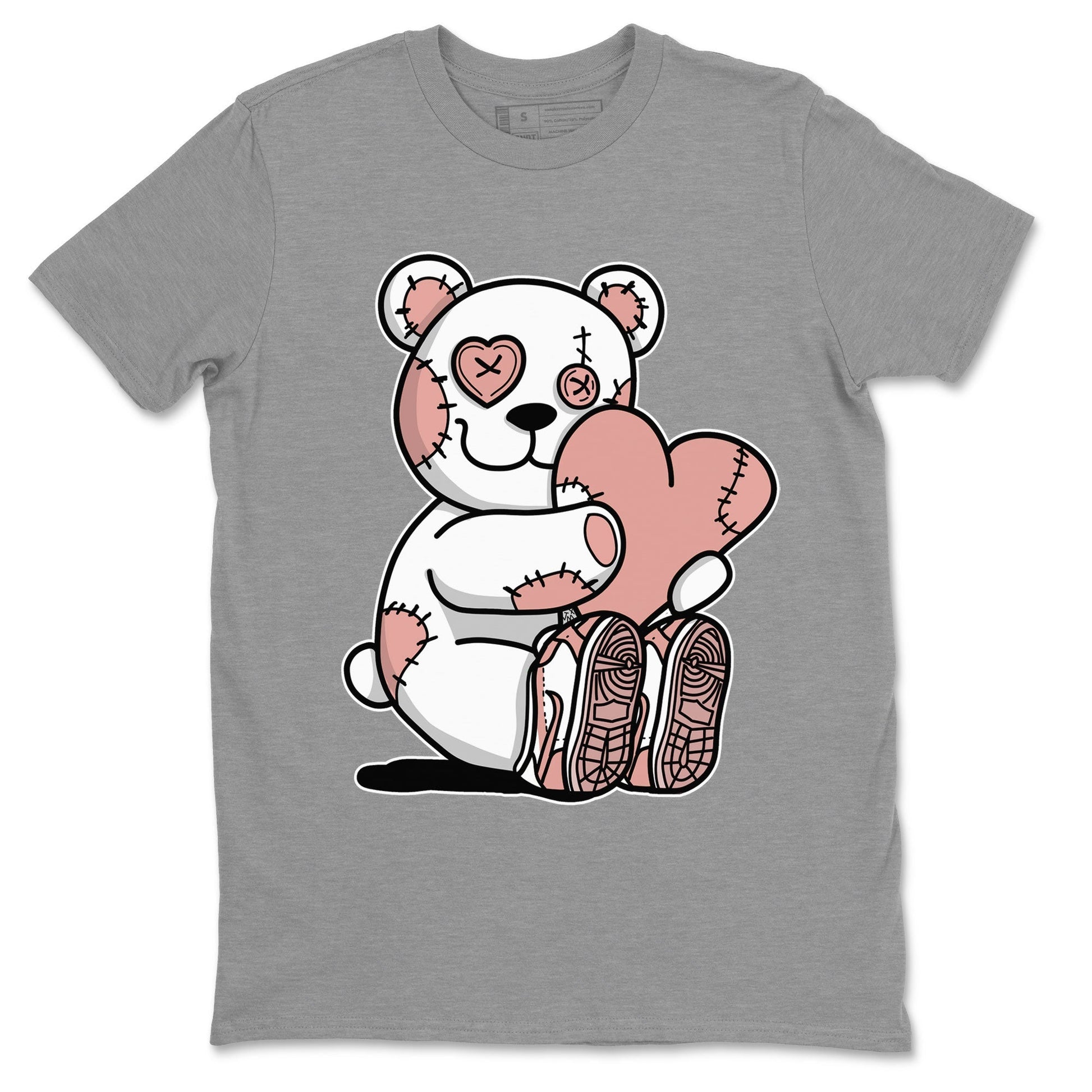 Hugging Bear Sneaker Tee - Dunk Rose Whisper