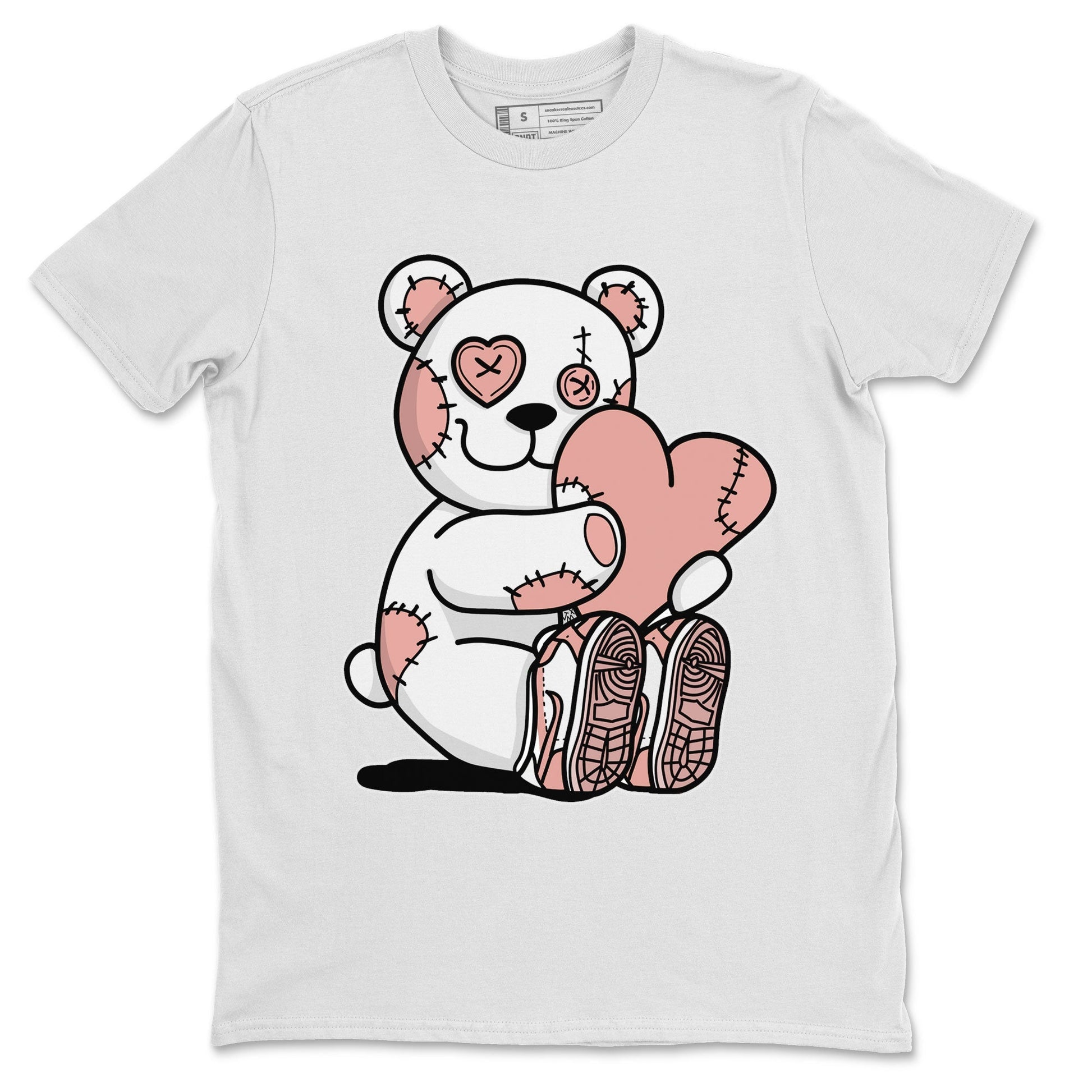 Hugging Bear Sneaker Tee - Dunk Rose Whisper