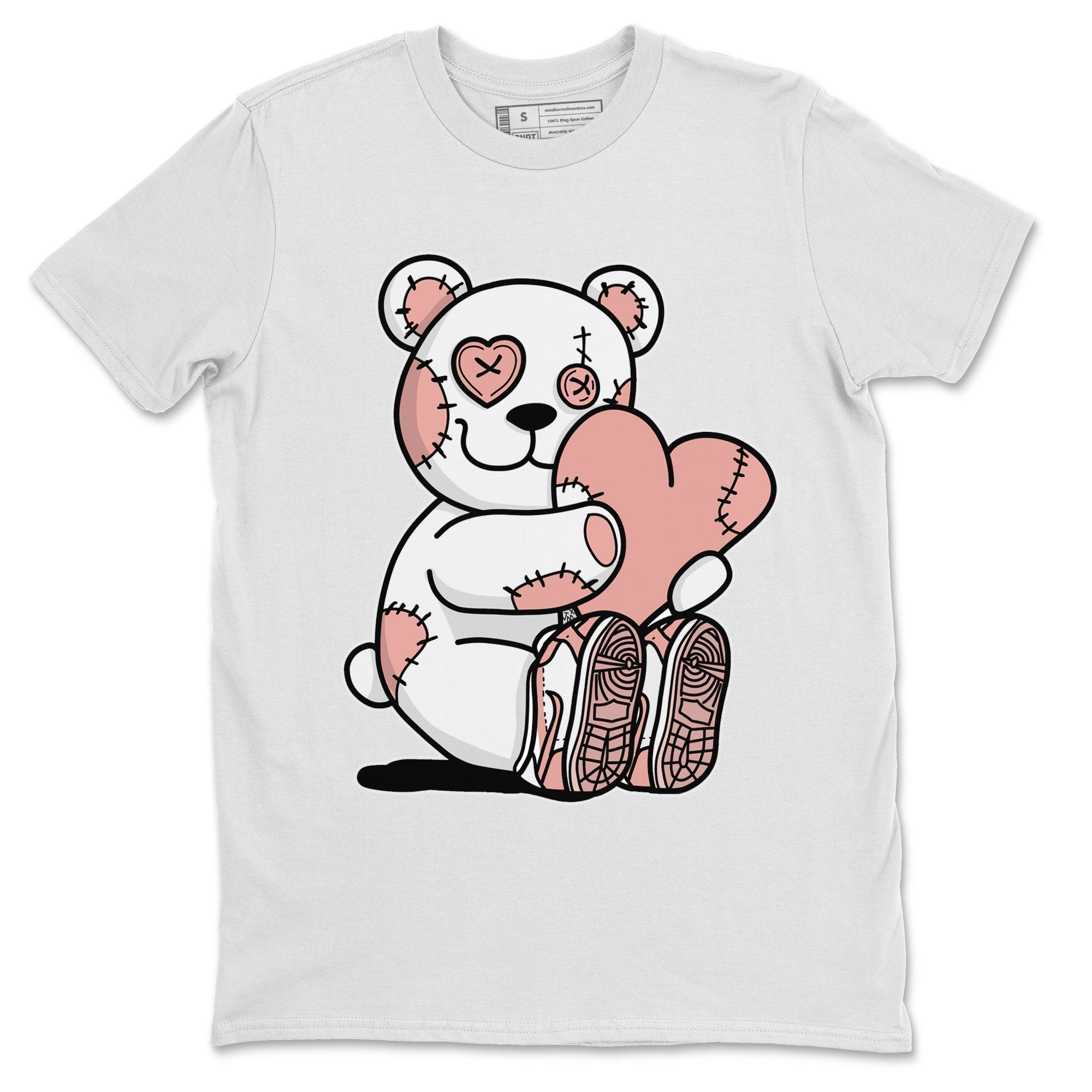 Hugging Bear Sneaker Tee - Dunk Rose Whisper