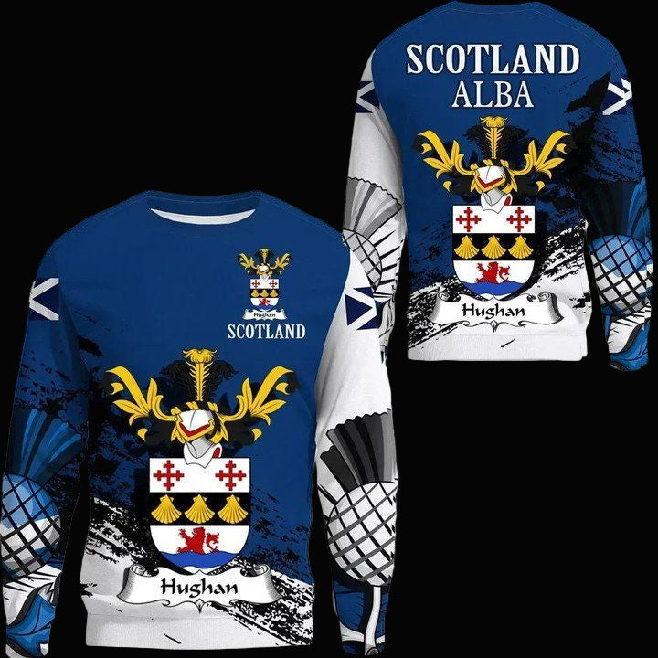 Hughan Scottish Family Crest Scotland Special Sweater A7 ? Usalast