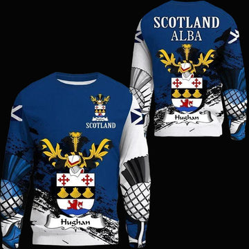 Hughan Scottish Family Crest Scotland Special Sweater A7 ? Usalast