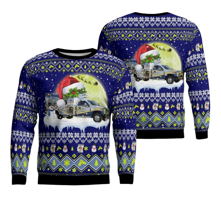 Hughes County Emergency Medical Service Christmas AOP Sweater ? Usalast