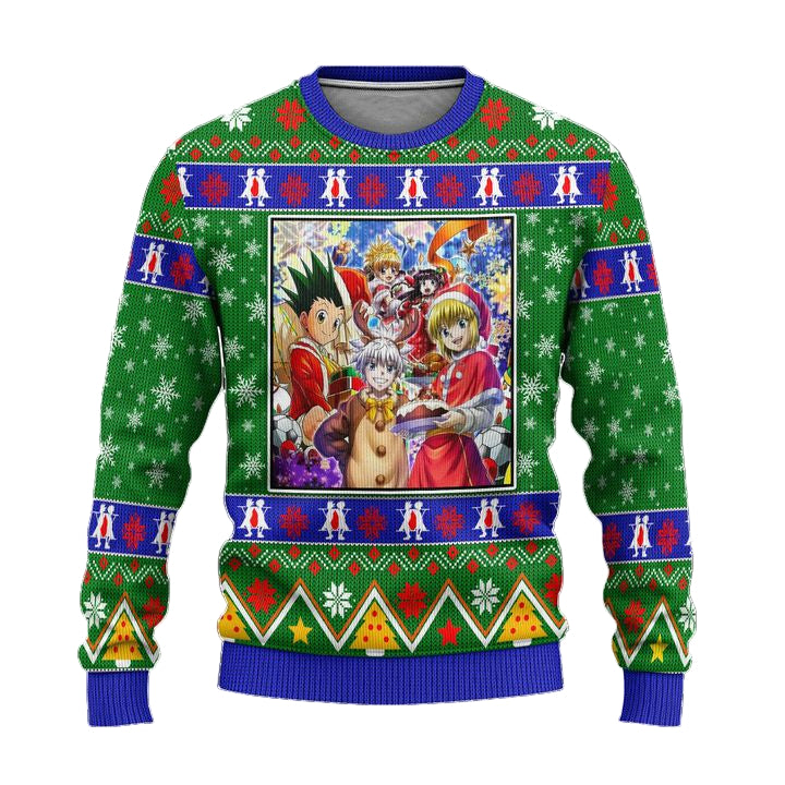 Hunter x Hunter Anime Ugly Christmas Sweater Characters Xmas Gift ? Usalast