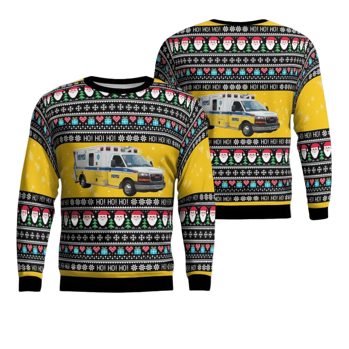 Huntsville Alabama HEMSI Ambulance Christmas Sweater 3D ? Usalast