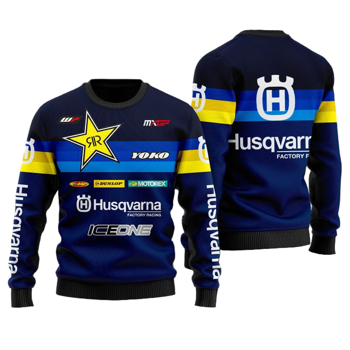Husqvarna Factory Racing Navy Ugly Sweater ? Usalast