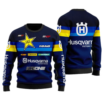 Husqvarna Factory Racing Navy Ugly Sweater ? Usalast