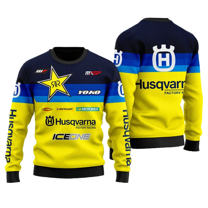 Husqvarna Factory Racing Yellow Ugly Sweater ? Usalast