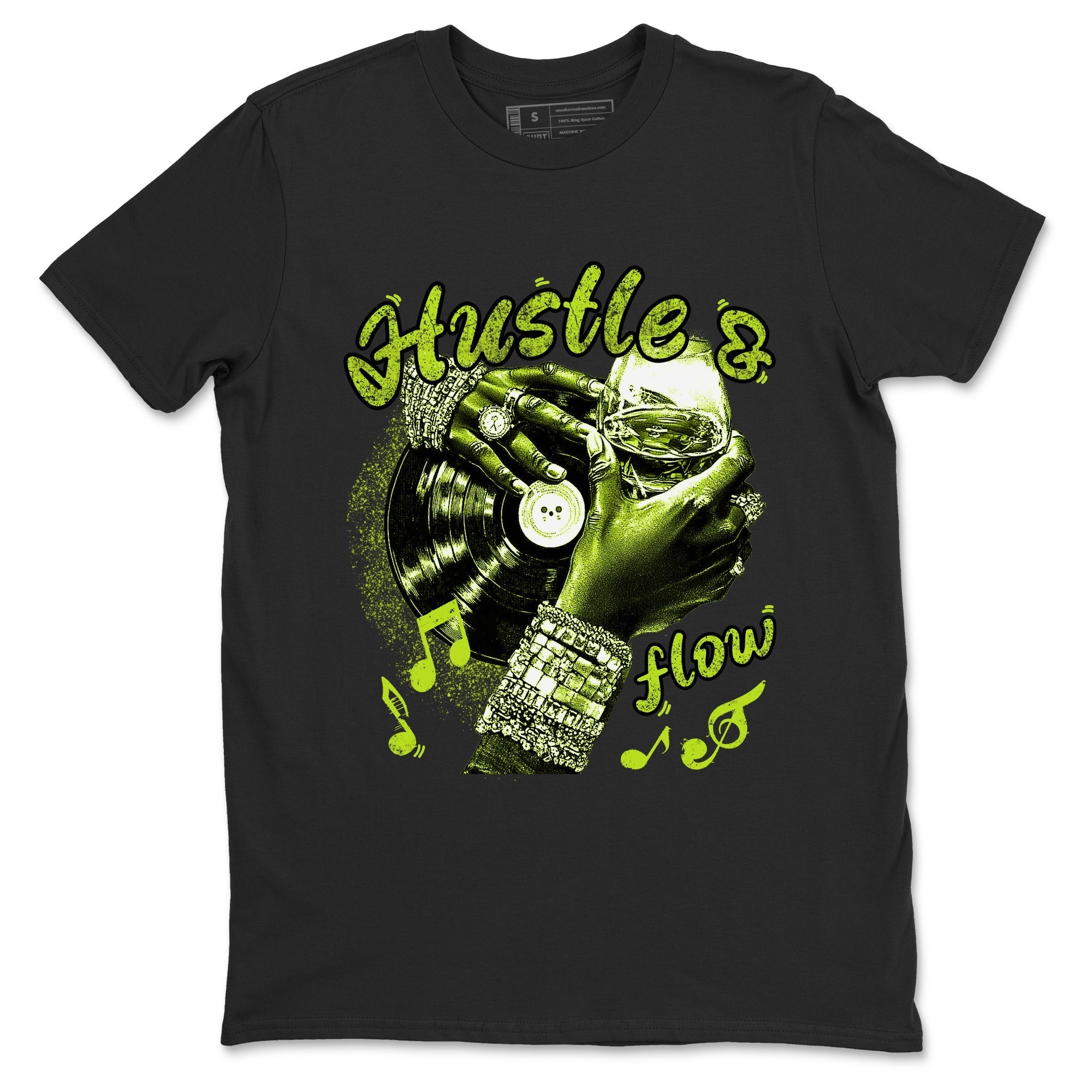 Hustle and Flow Sneaker Tees - Air Foamposite One Black Volt