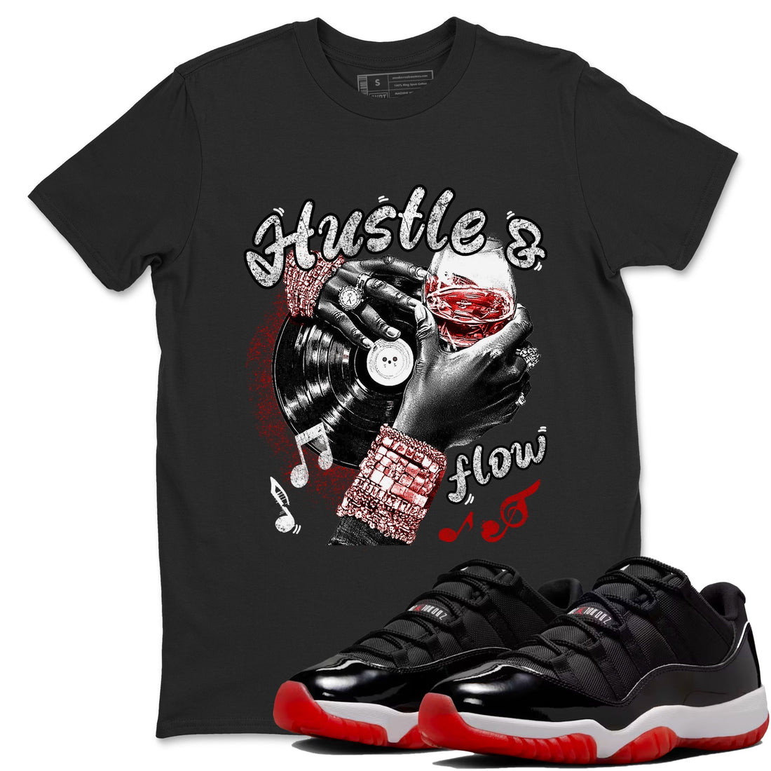 Hustle and Flow Sneaker Tees - Air Jordan 11 Bred