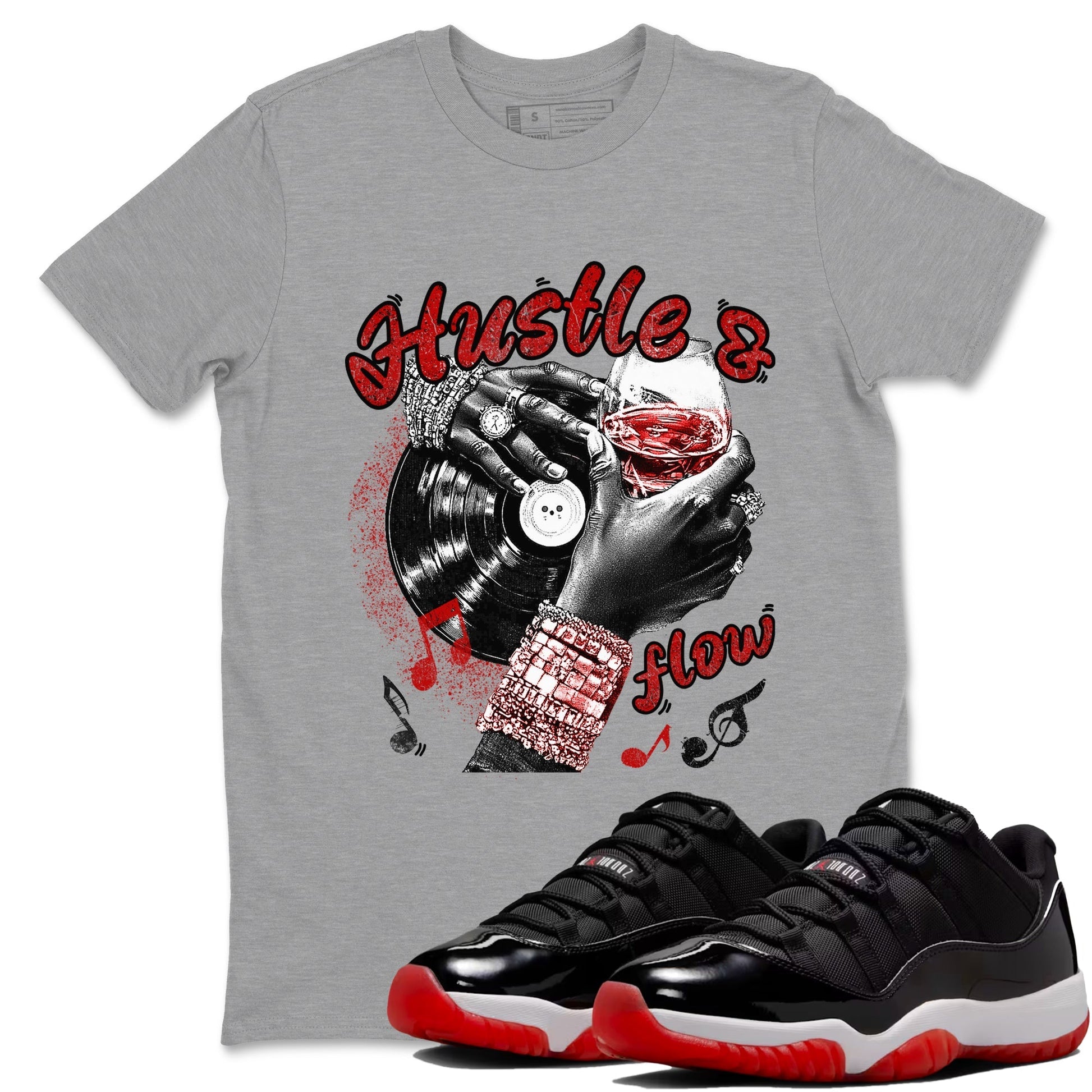 Hustle and Flow Sneaker Tees - Air Jordan 11 Bred