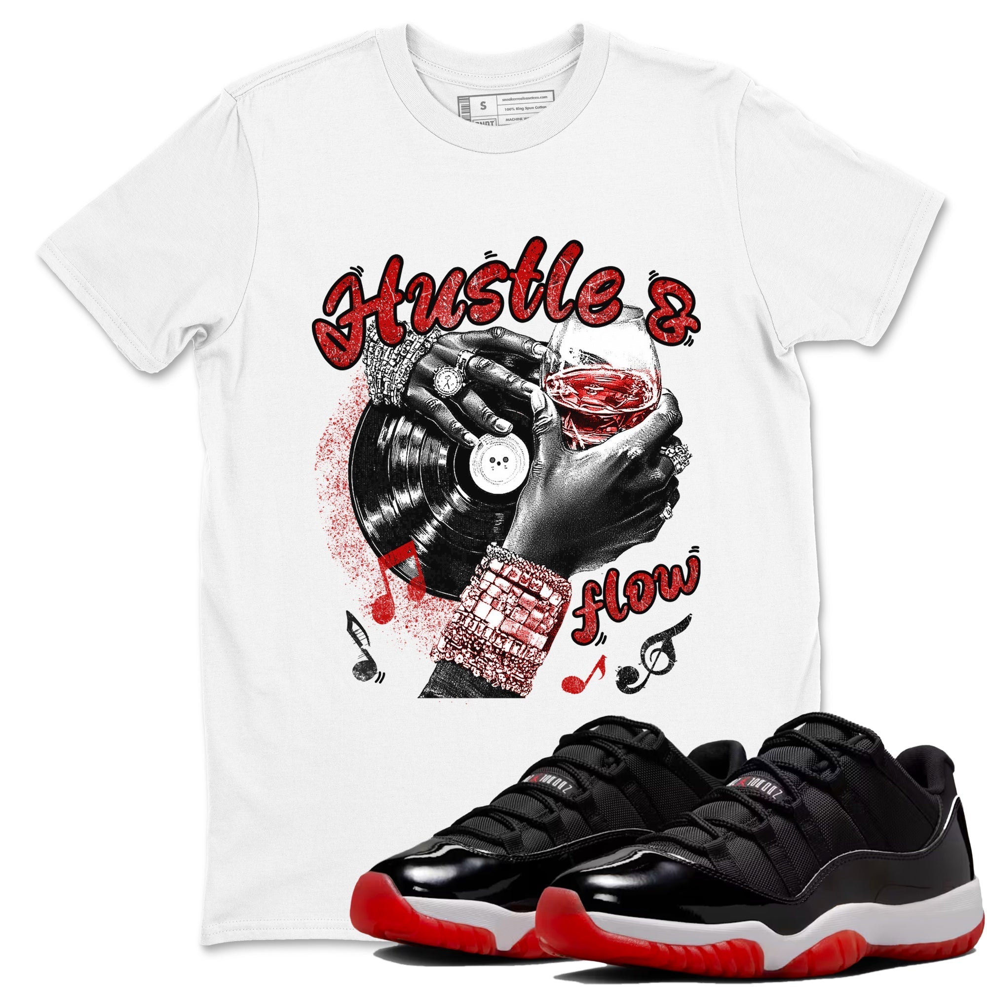 Hustle and Flow Sneaker Tees - Air Jordan 11 Bred