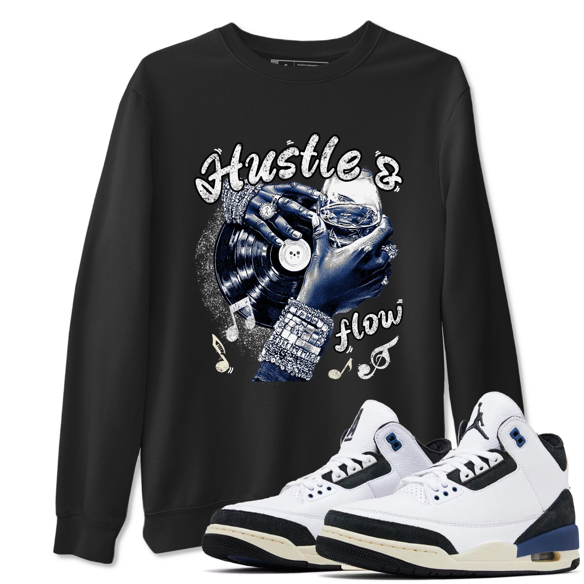 Hustle and Flow Sneaker Tees - Air Jordan 3 A Ma Maniere x Diffused Blue