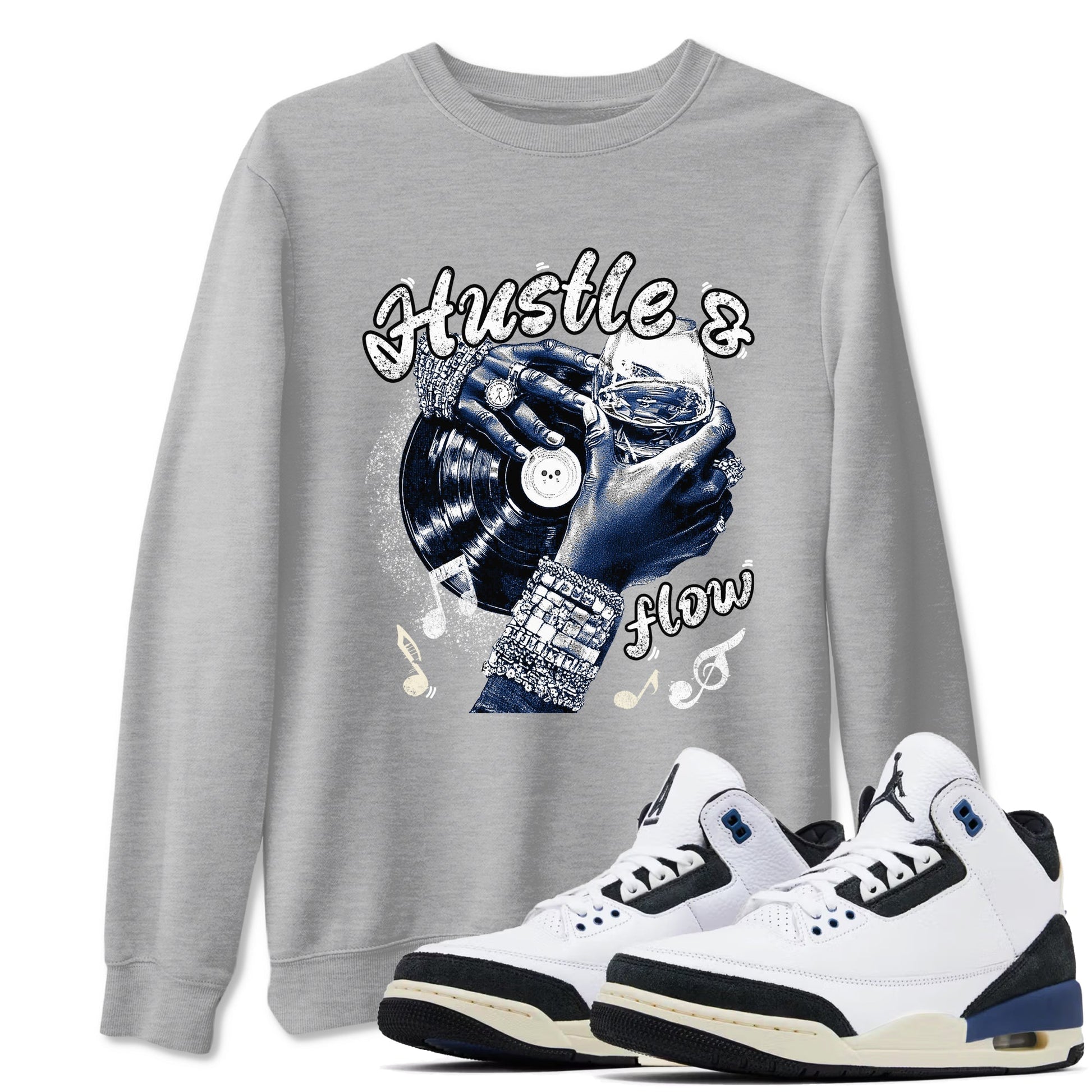 Hustle and Flow Sneaker Tees - Air Jordan 3 A Ma Maniere x Diffused Blue