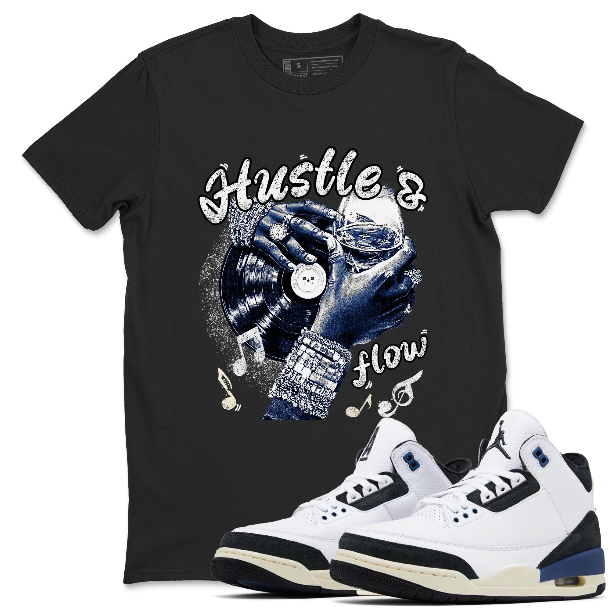 Hustle and Flow Sneaker Tees - Air Jordan 3 A Ma Maniere x Diffused Blue