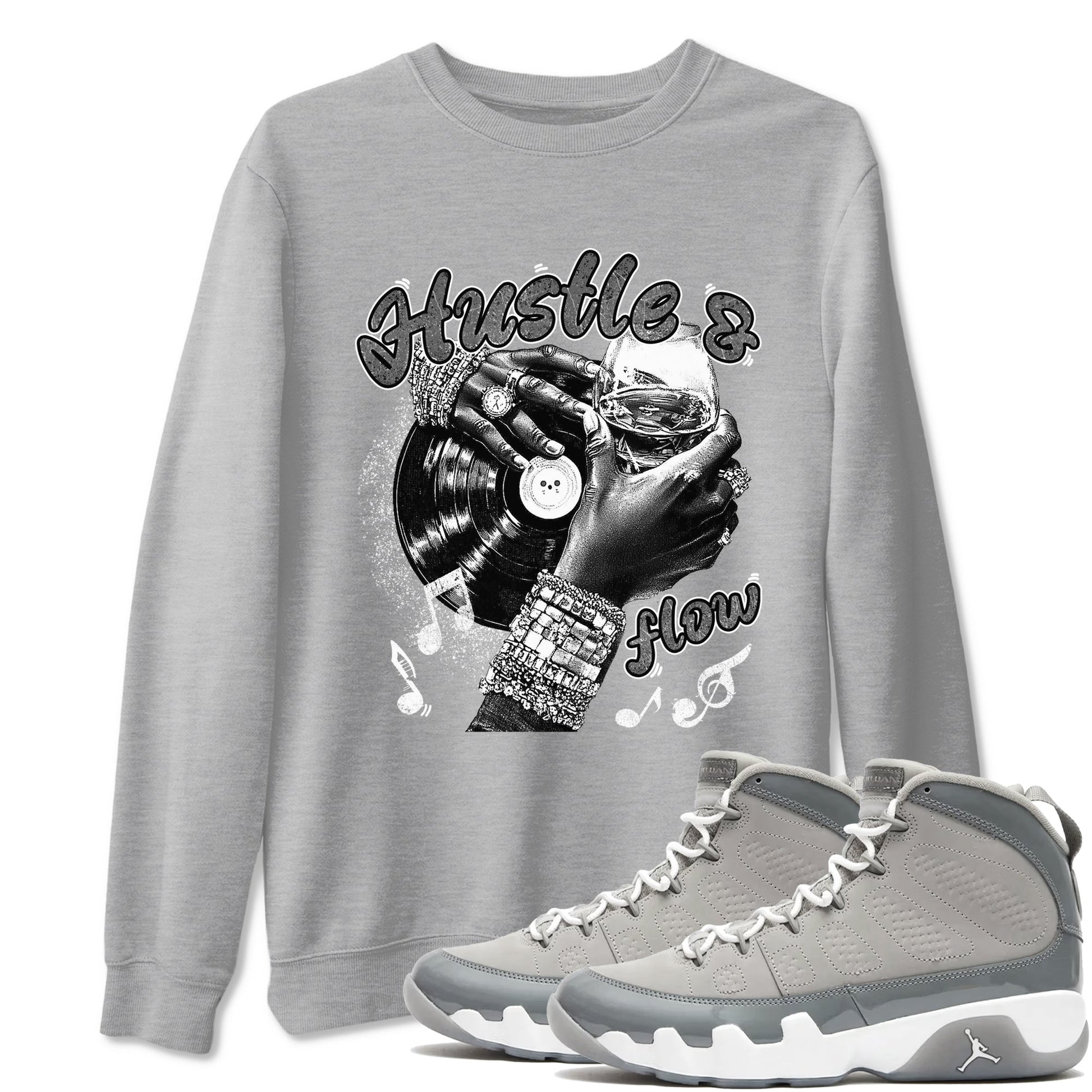 Hustle and Flow Sneaker Tees - Air Jordan 9 Cool Grey