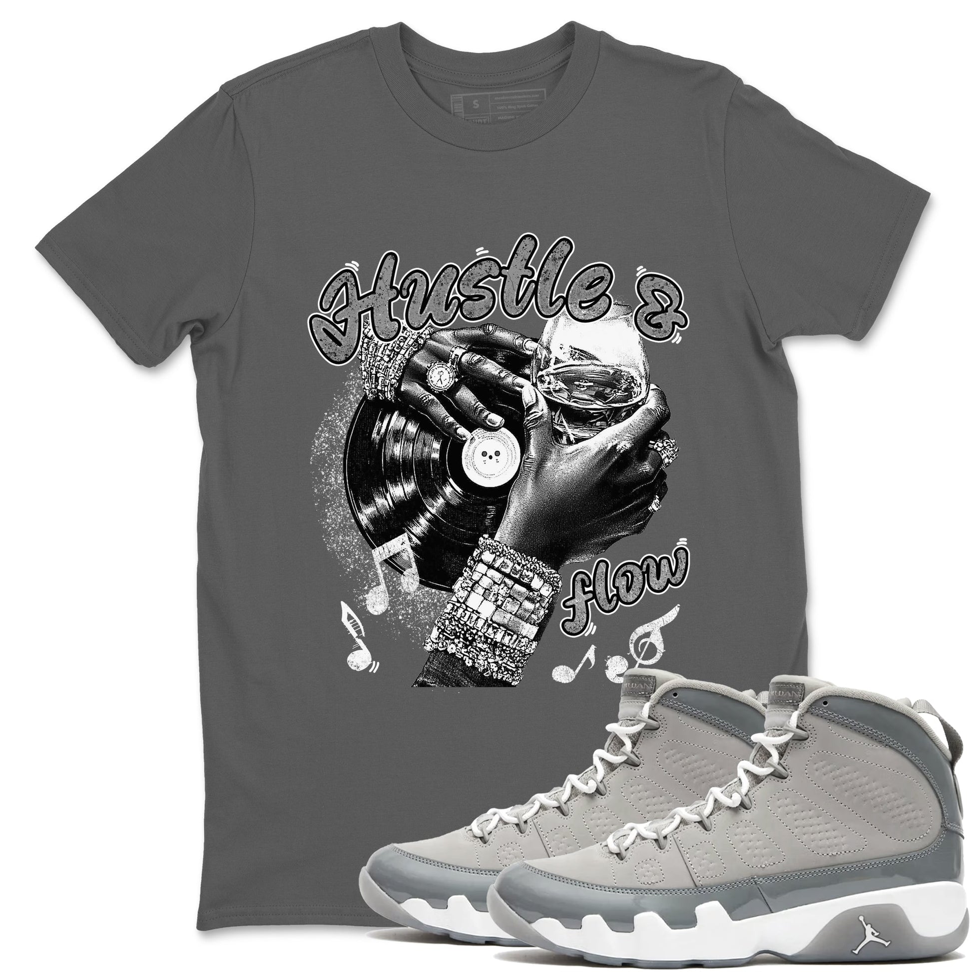 Hustle and Flow Sneaker Tees - Air Jordan 9 Cool Grey