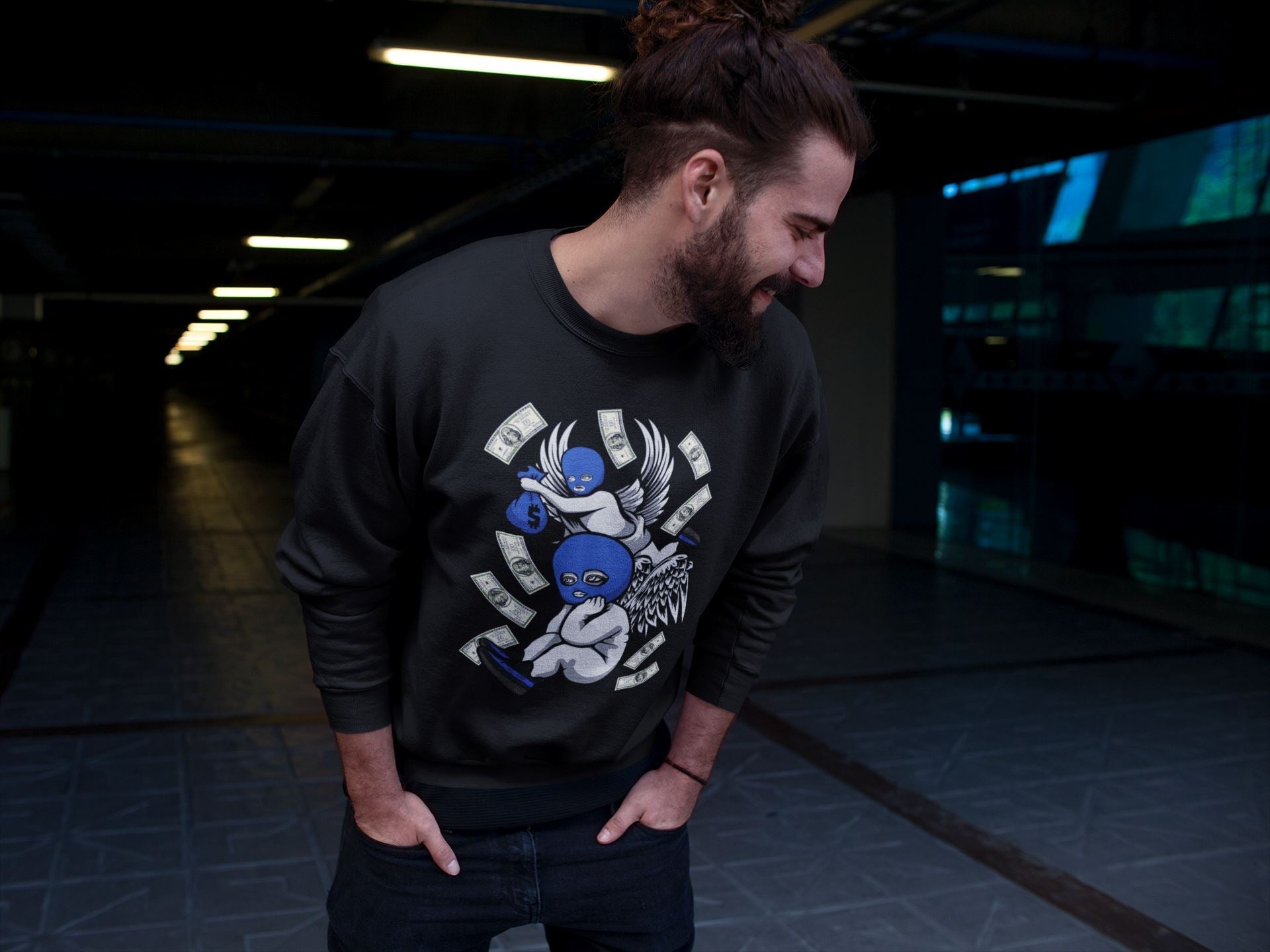 Hustle Angels Unisex Tops - Yeezy 350 Dazzling Blue