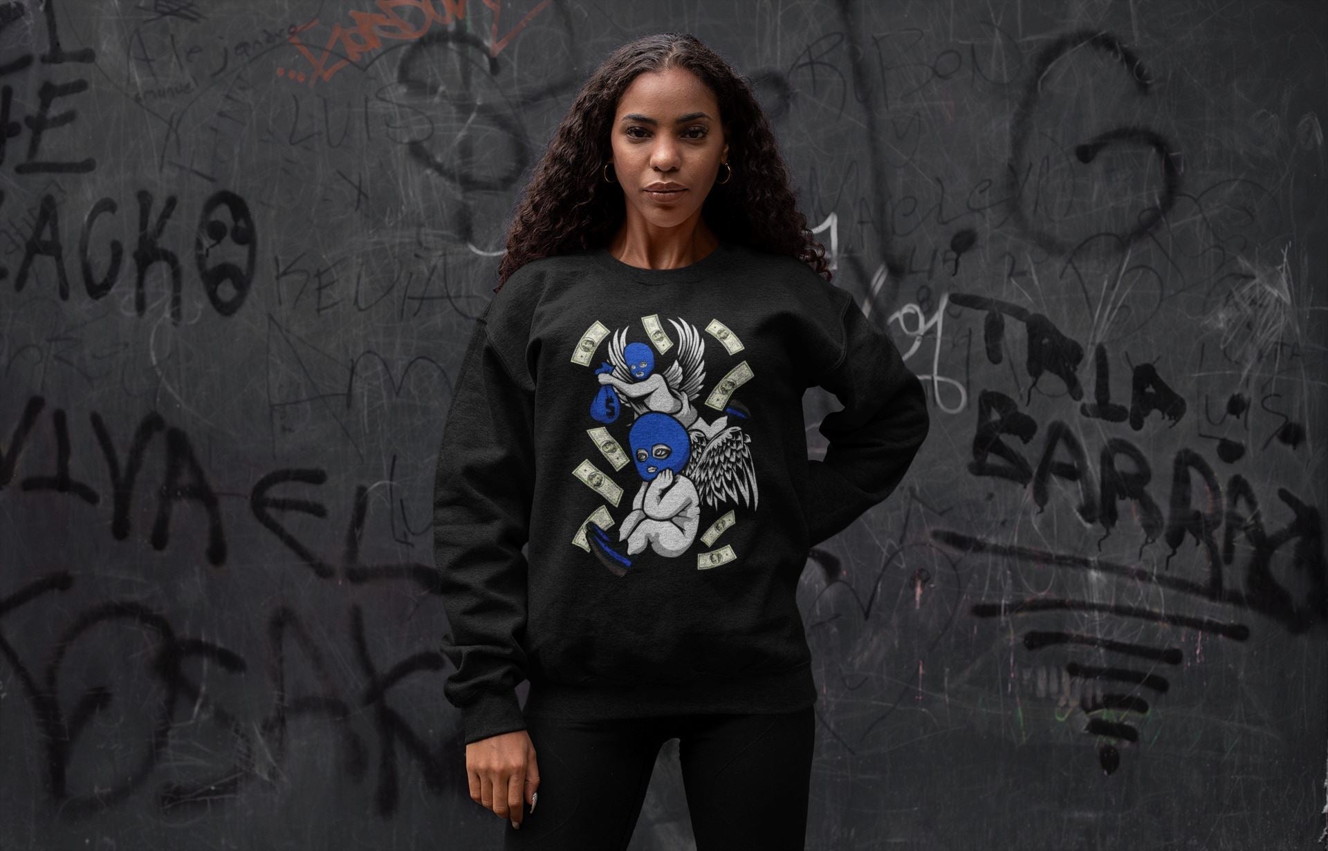 Hustle Angels Unisex Tops - Yeezy 350 Dazzling Blue