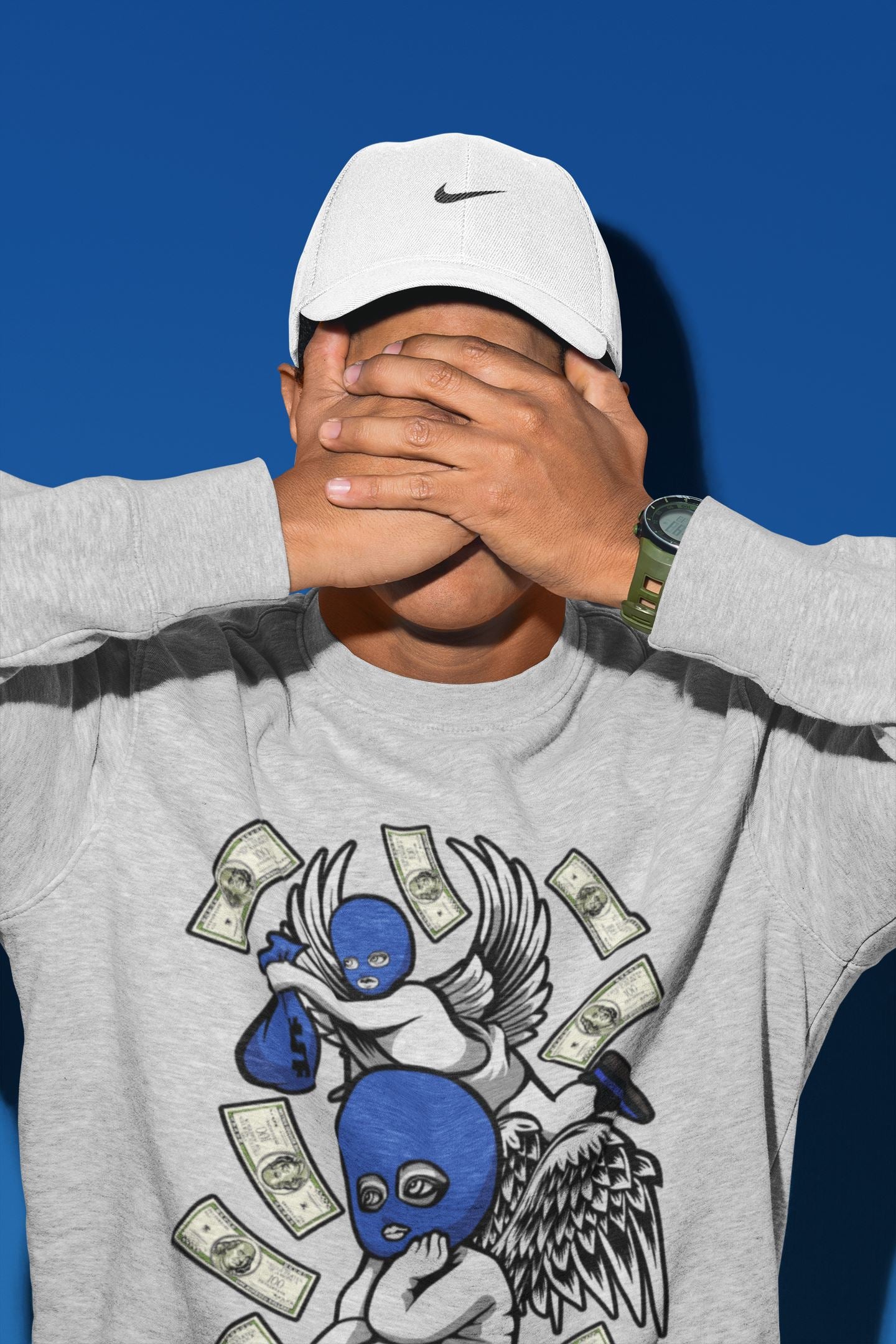 Hustle Angels Unisex Tops - Yeezy 350 Dazzling Blue