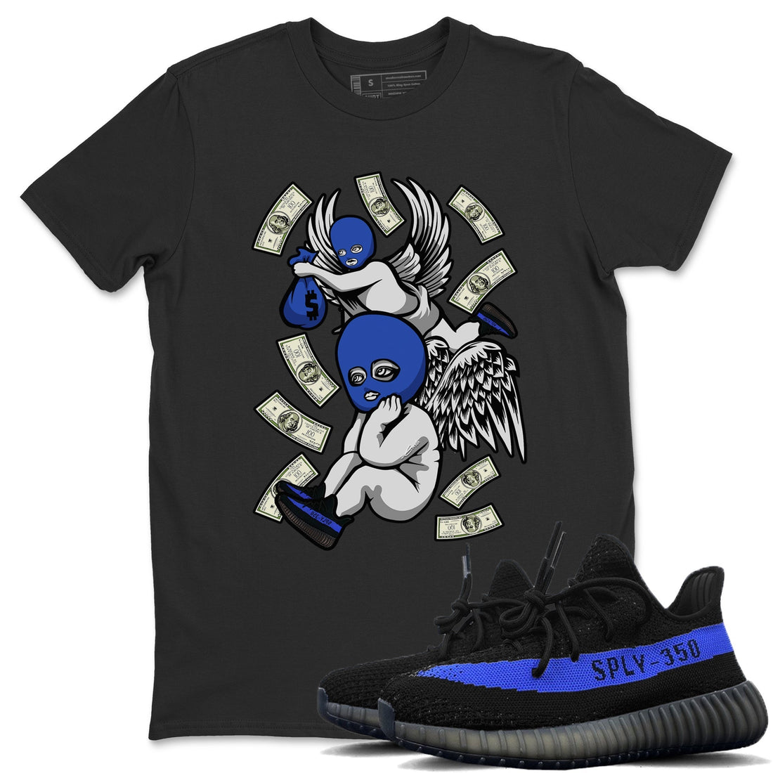Hustle Angels Unisex Tops - Yeezy 350 Dazzling Blue