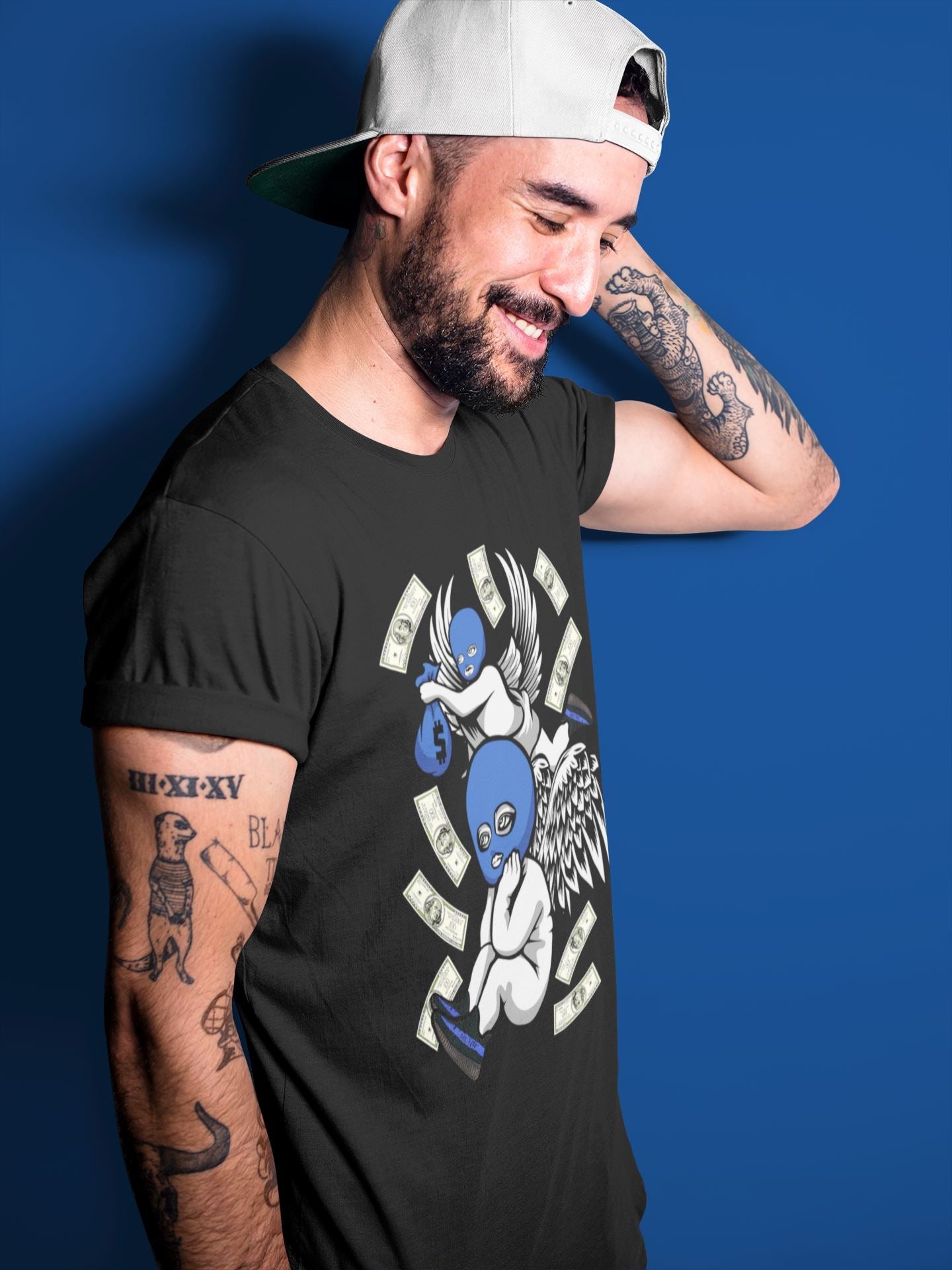 Hustle Angels Unisex Tops - Yeezy 350 Dazzling Blue