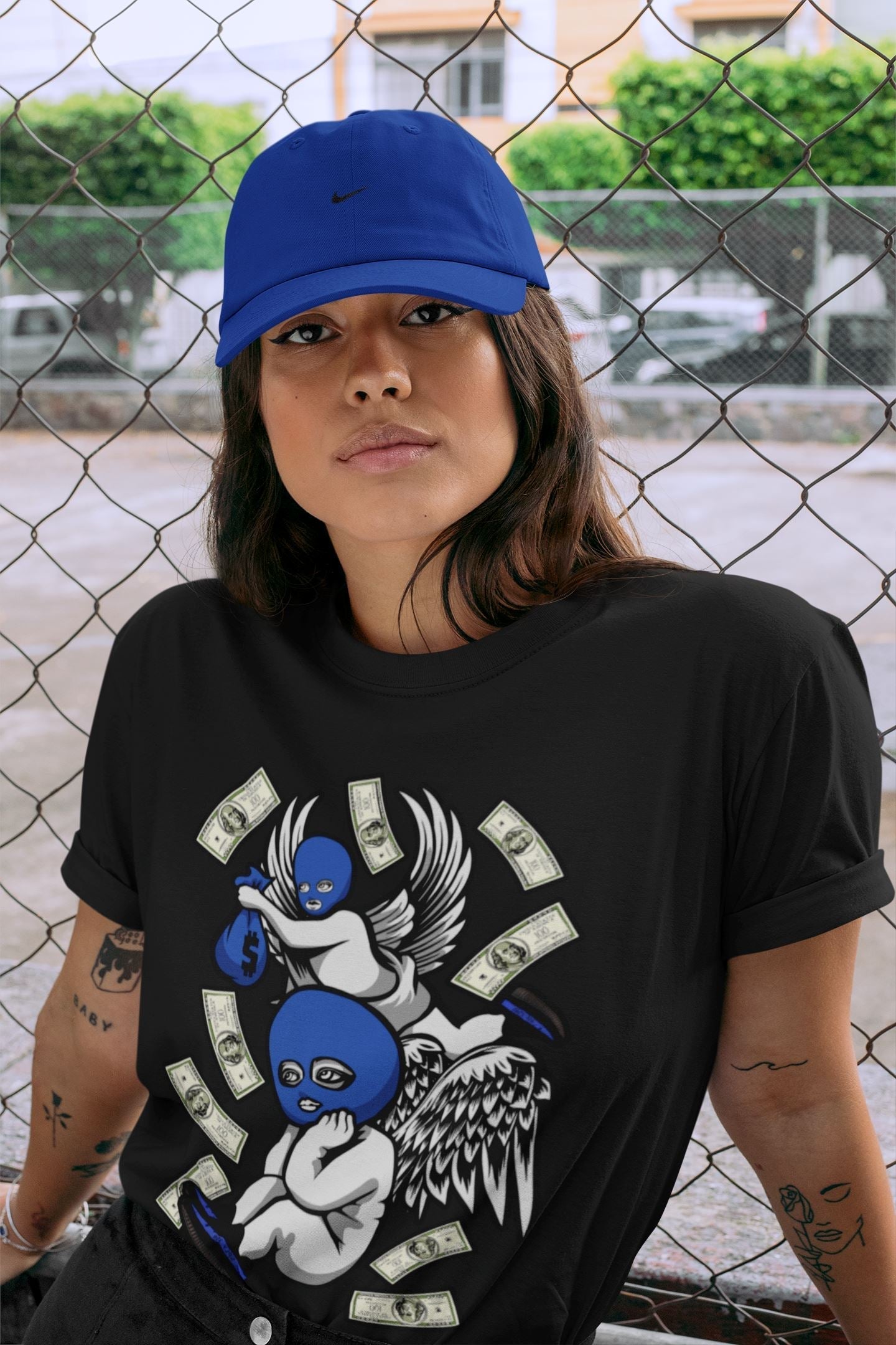 Hustle Angels Unisex Tops - Yeezy 350 Dazzling Blue