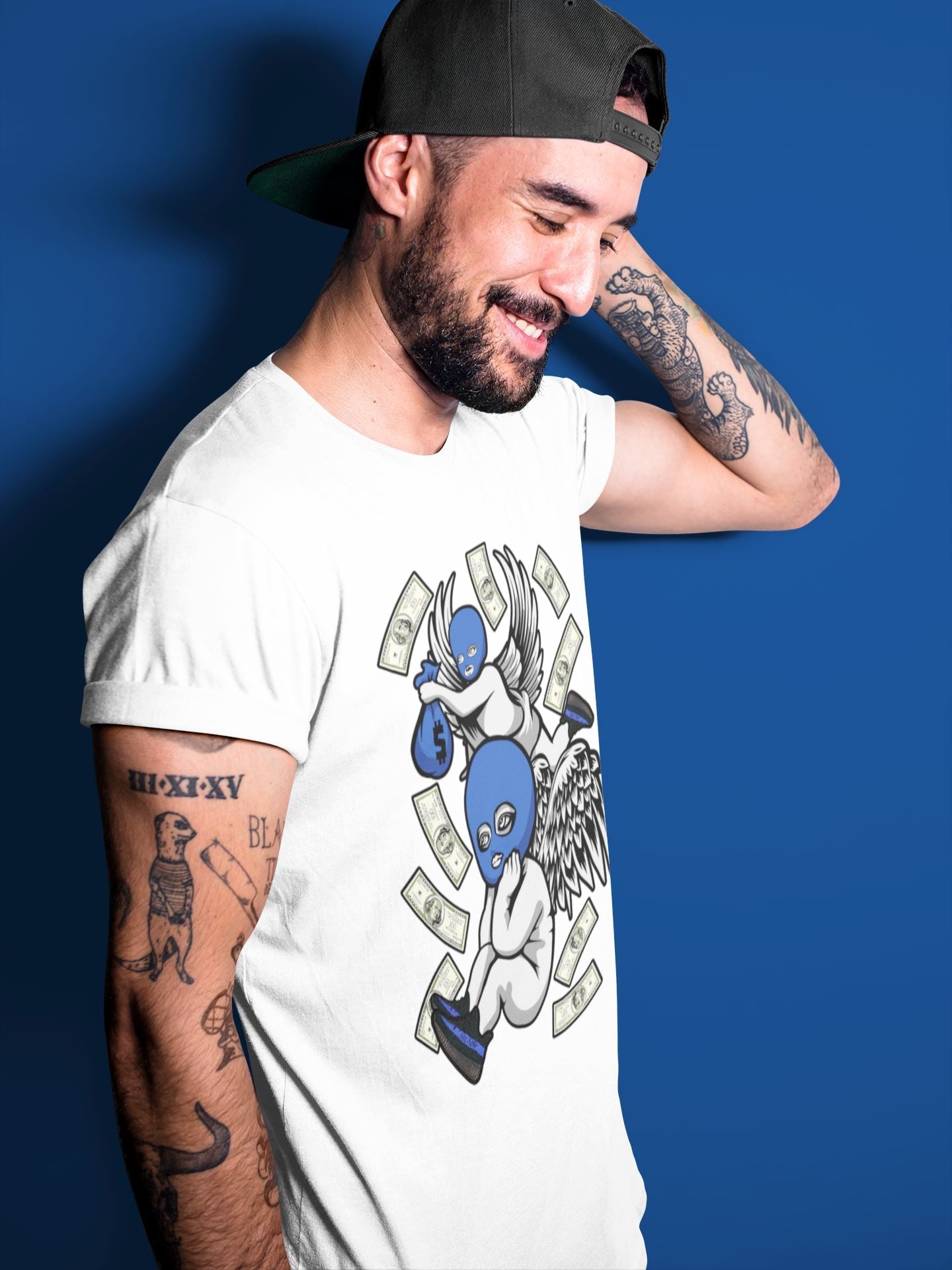 Hustle Angels Unisex Tops - Yeezy 350 Dazzling Blue