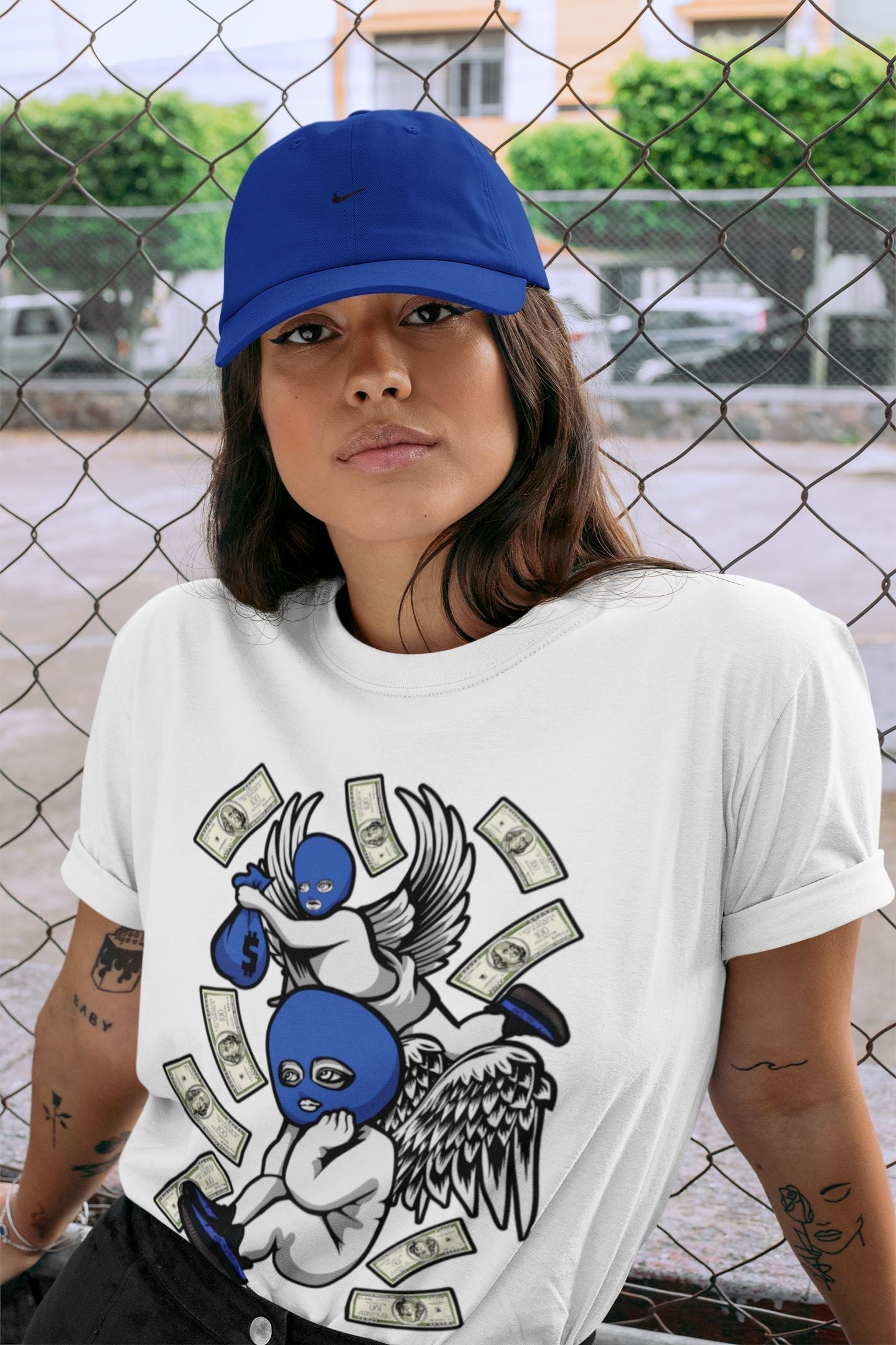 Hustle Angels Unisex Tops - Yeezy 350 Dazzling Blue