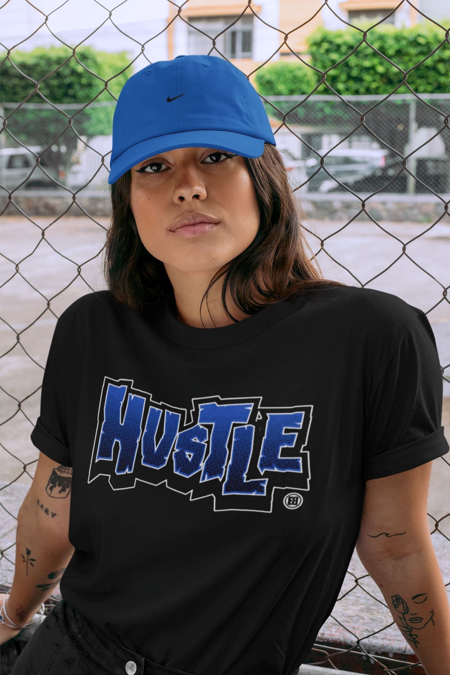 Hustle Graffiti Unisex Tops - Yeezy 350 Dazzling Blue