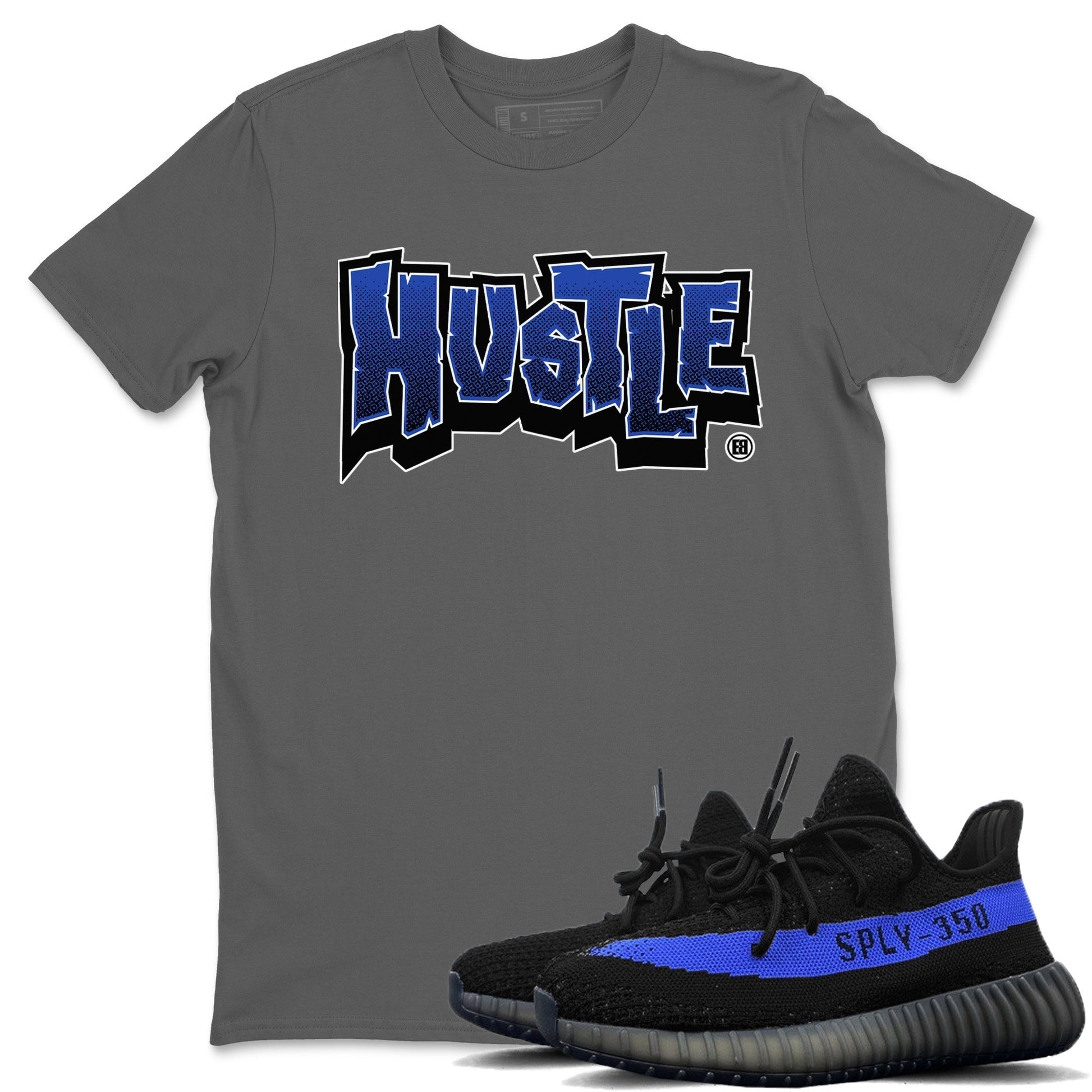Hustle Graffiti Unisex Tops - Yeezy 350 Dazzling Blue