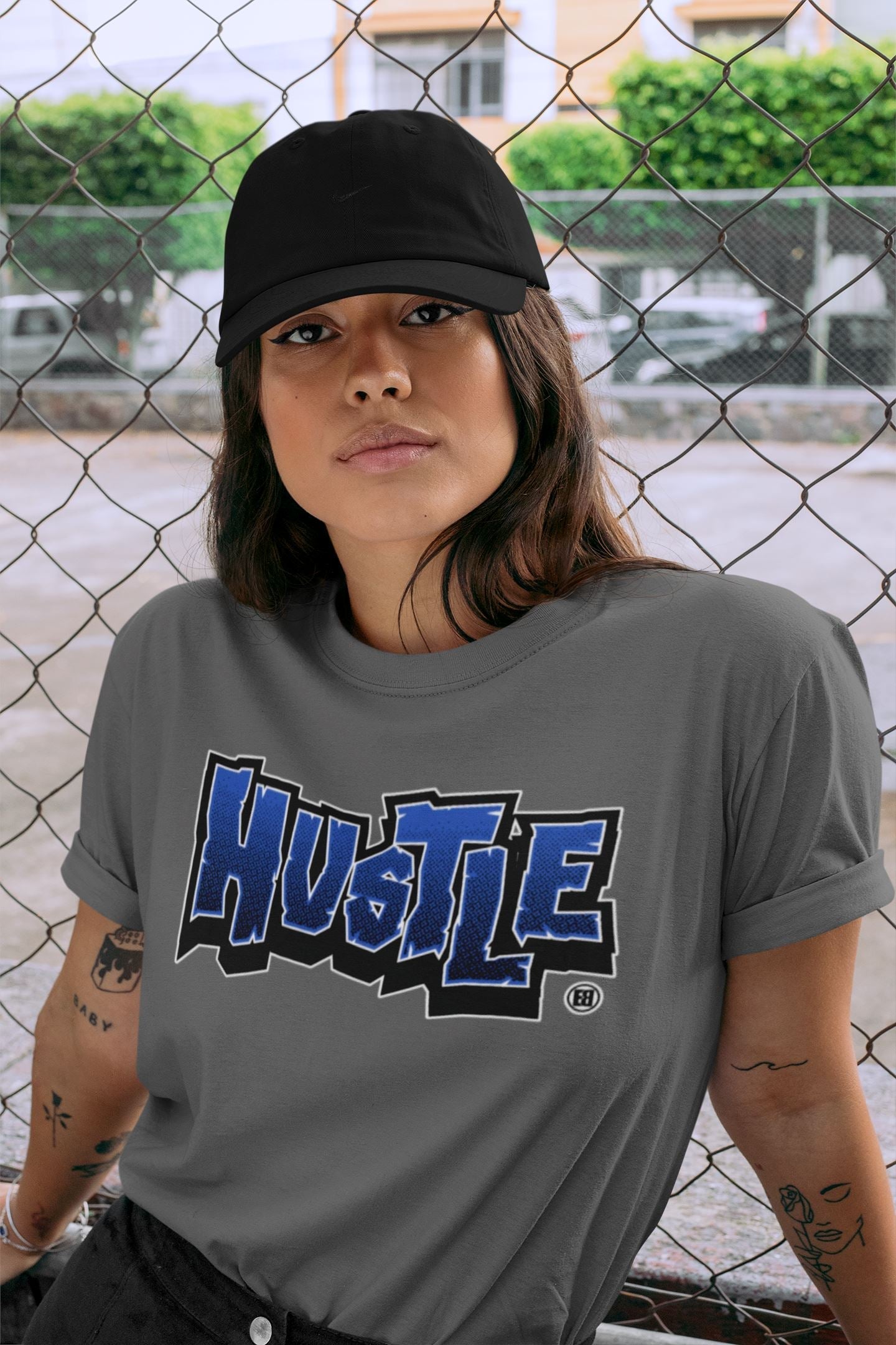 Hustle Graffiti Unisex Tops - Yeezy 350 Dazzling Blue