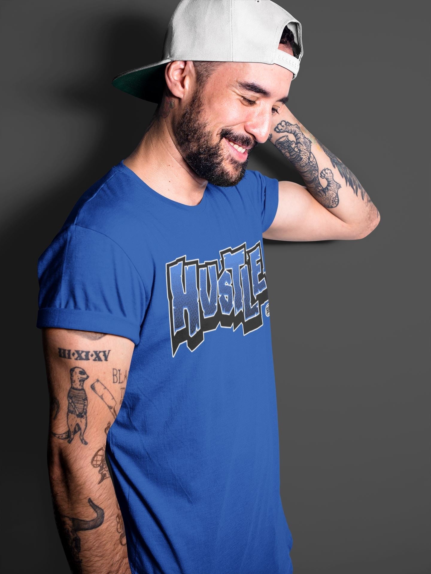 Hustle Graffiti Unisex Tops - Yeezy 350 Dazzling Blue