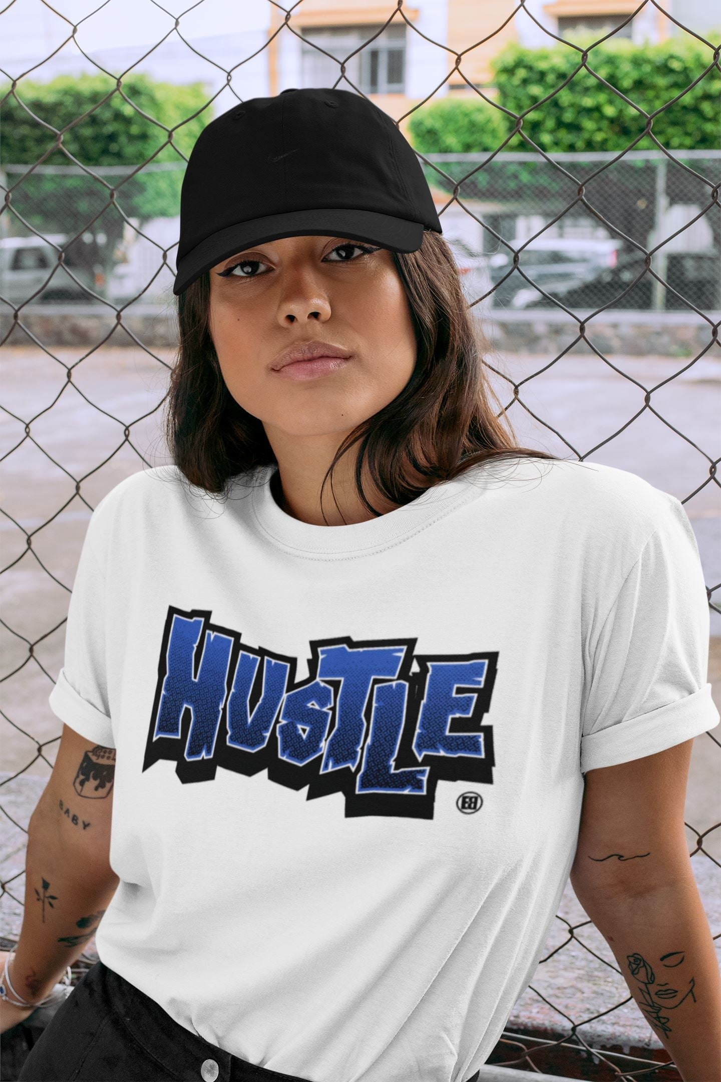 Hustle Graffiti Unisex Tops - Yeezy 350 Dazzling Blue