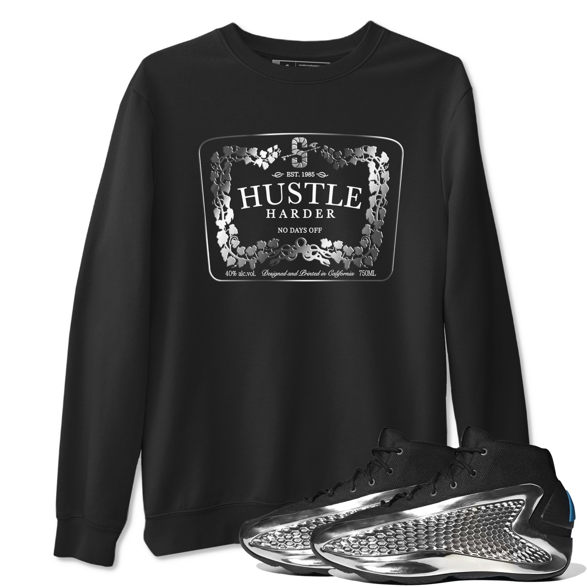 Hustle Harder Sneaker Tees - AE 1 Silver Metallic