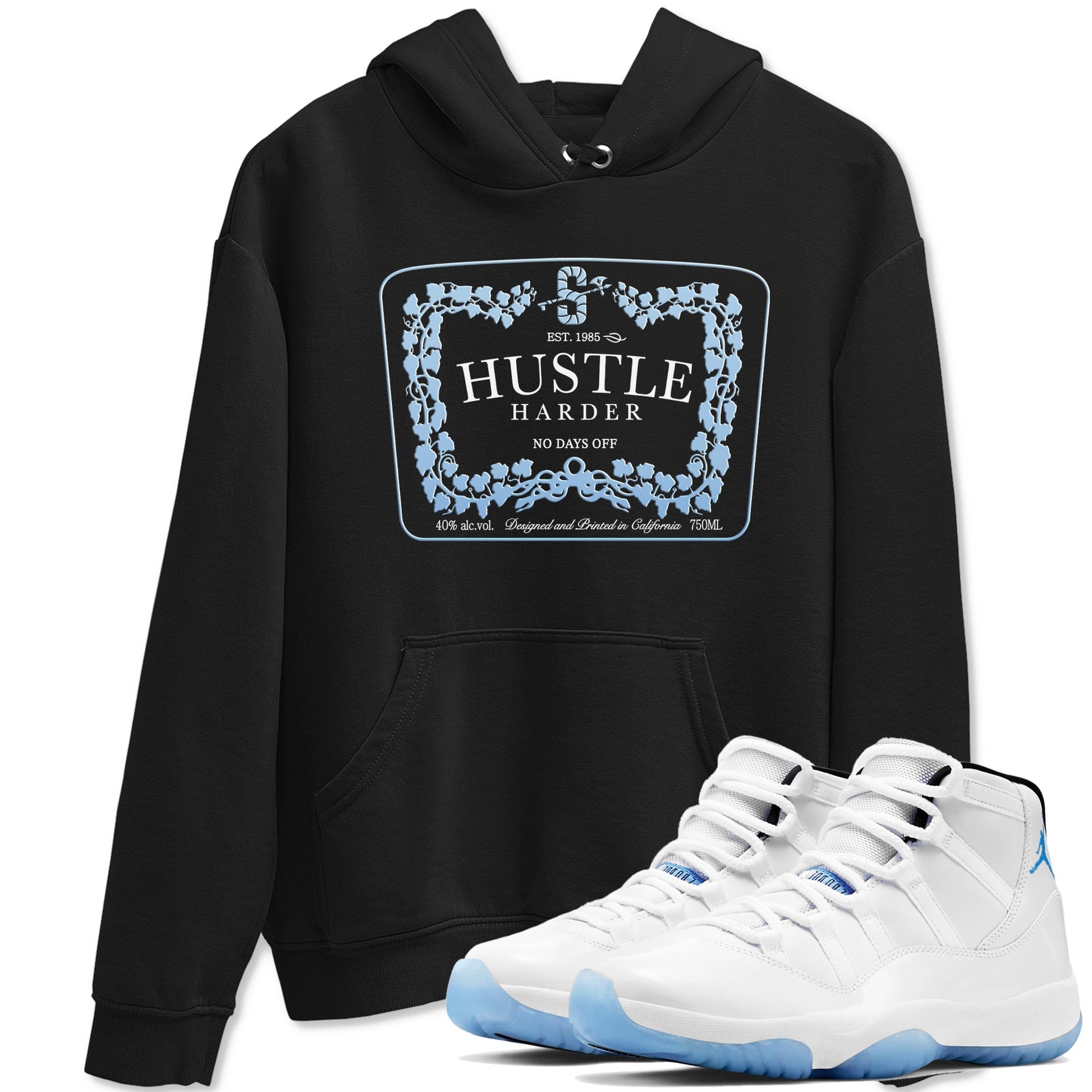 Hustle Harder Sneaker Tees - Air Jordan 11 Retro Legend Blue