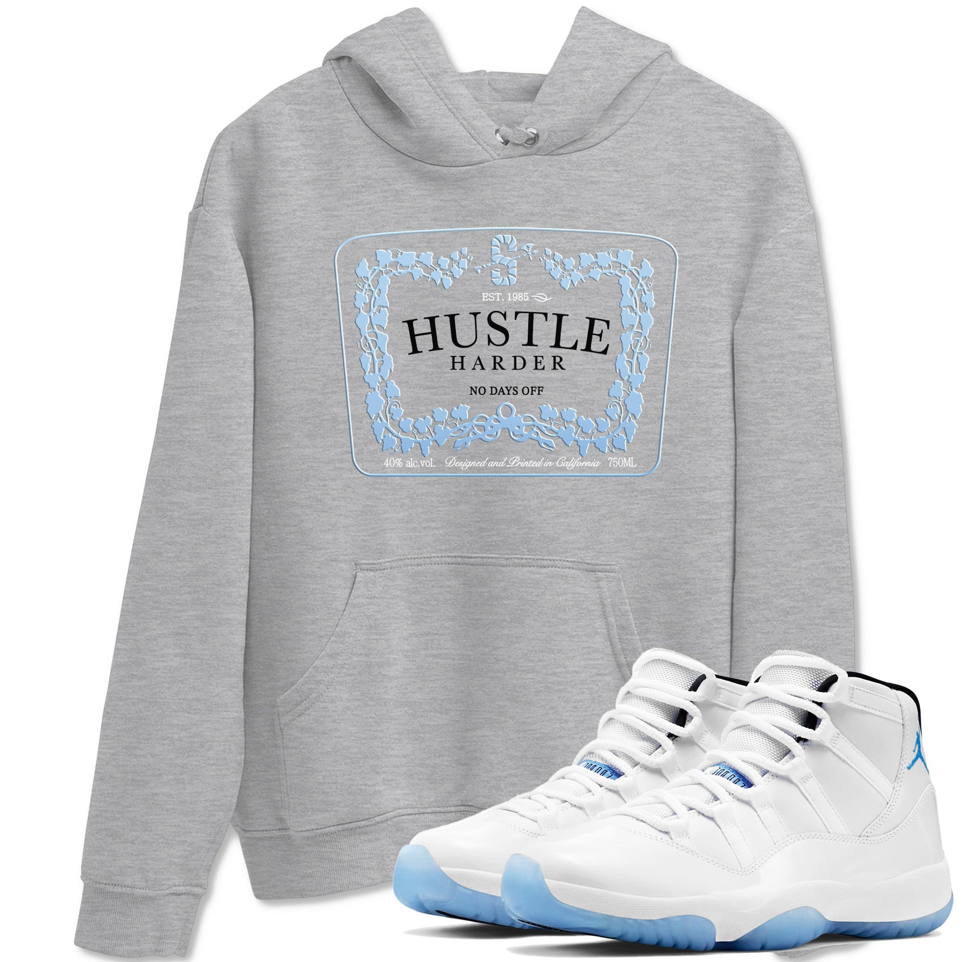 Hustle Harder Sneaker Tees - Air Jordan 11 Retro Legend Blue