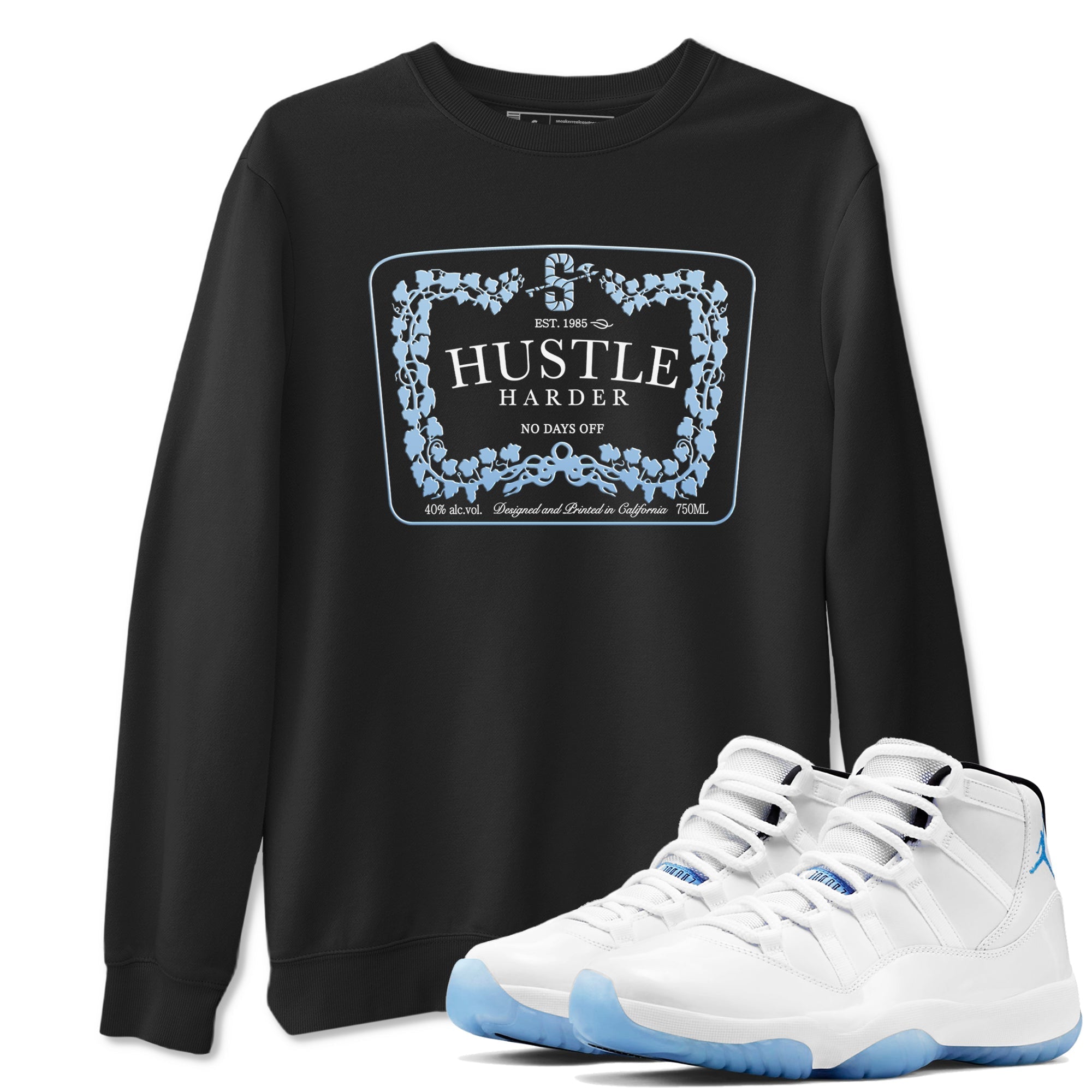 Hustle Harder Sneaker Tees - Air Jordan 11 Retro Legend Blue