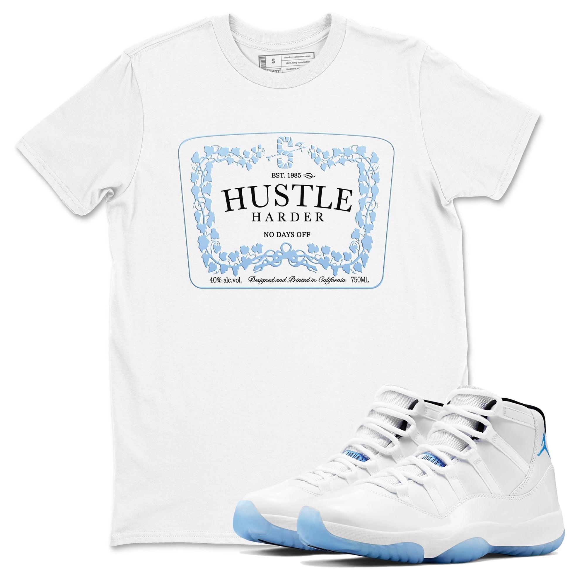 Hustle Harder Sneaker Tees - Air Jordan 11 Retro Legend Blue