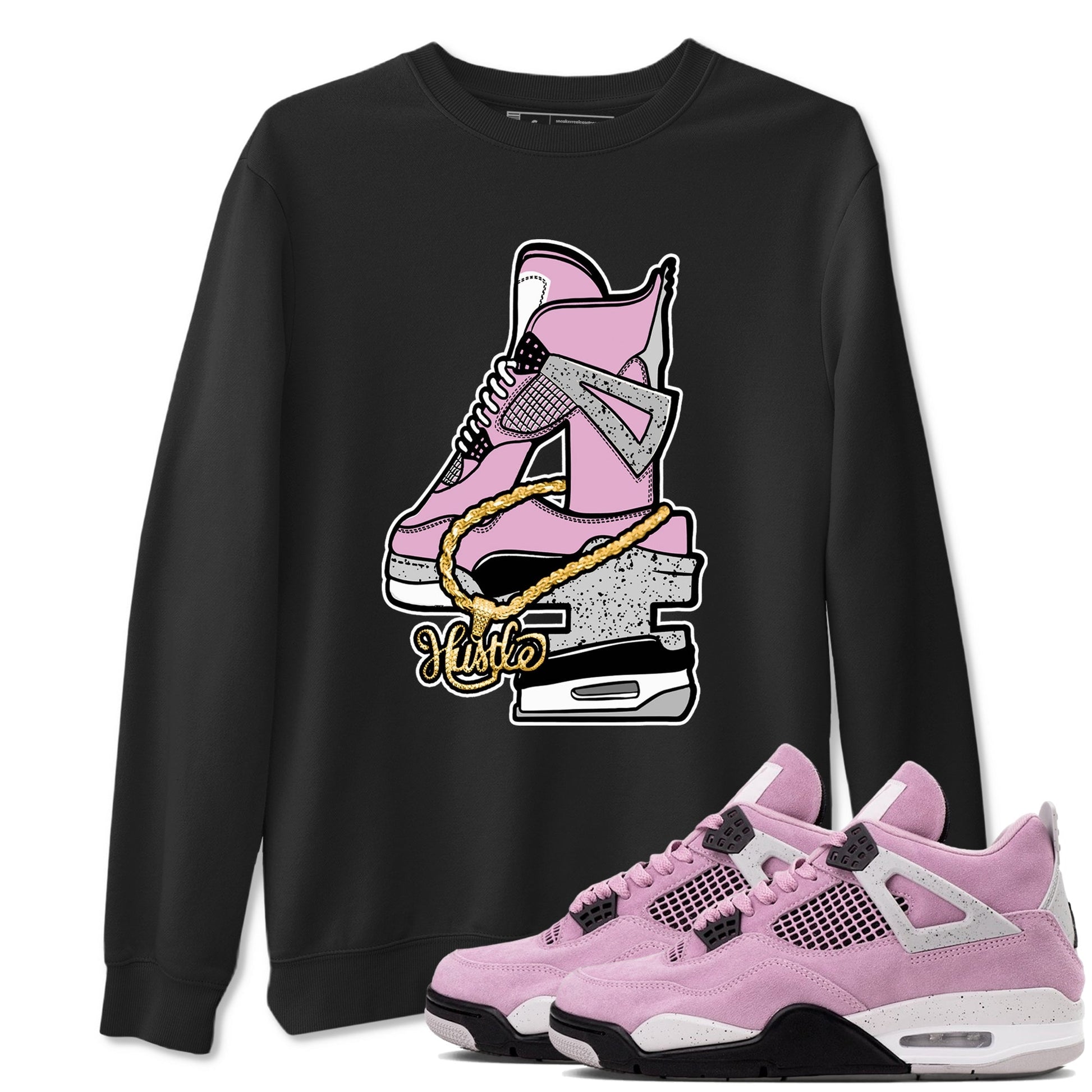 Hustle Number 4 Sneaker Tees - Air Jordan 4 Orchid
