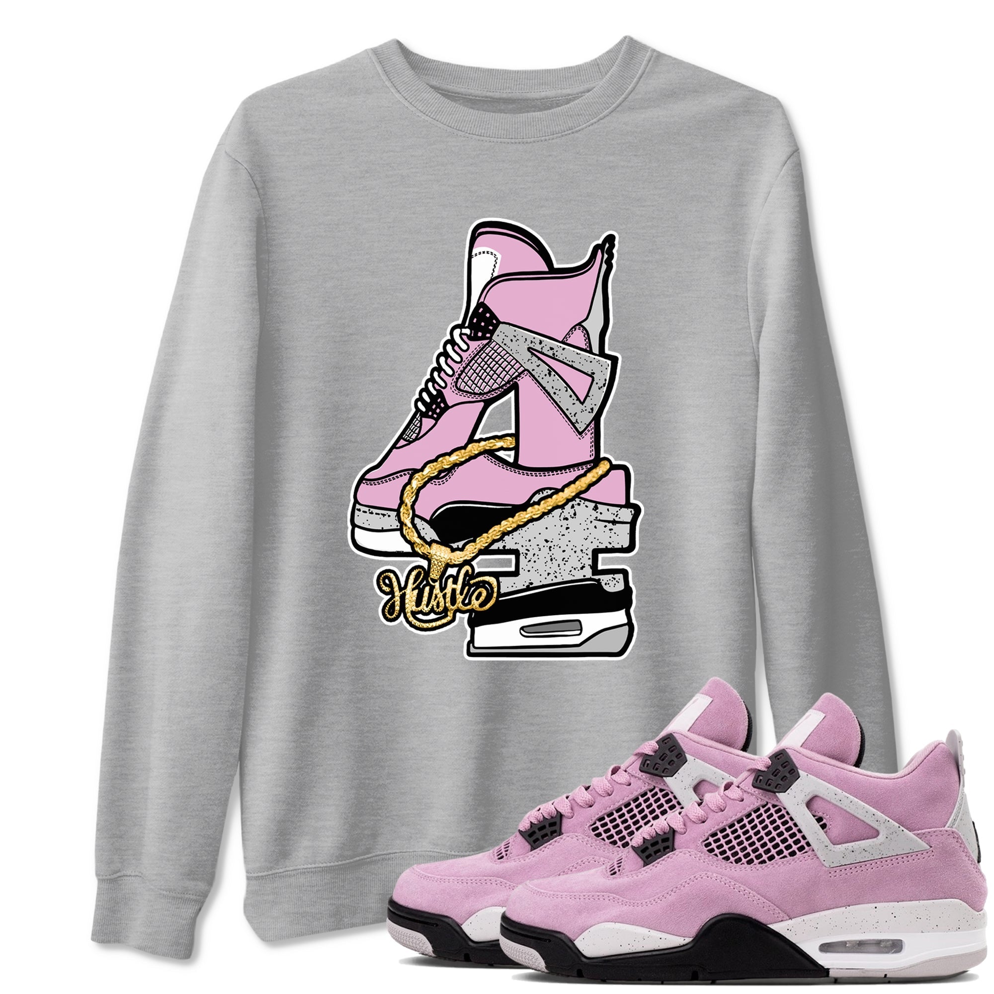 Hustle Number 4 Sneaker Tees - Air Jordan 4 Orchid
