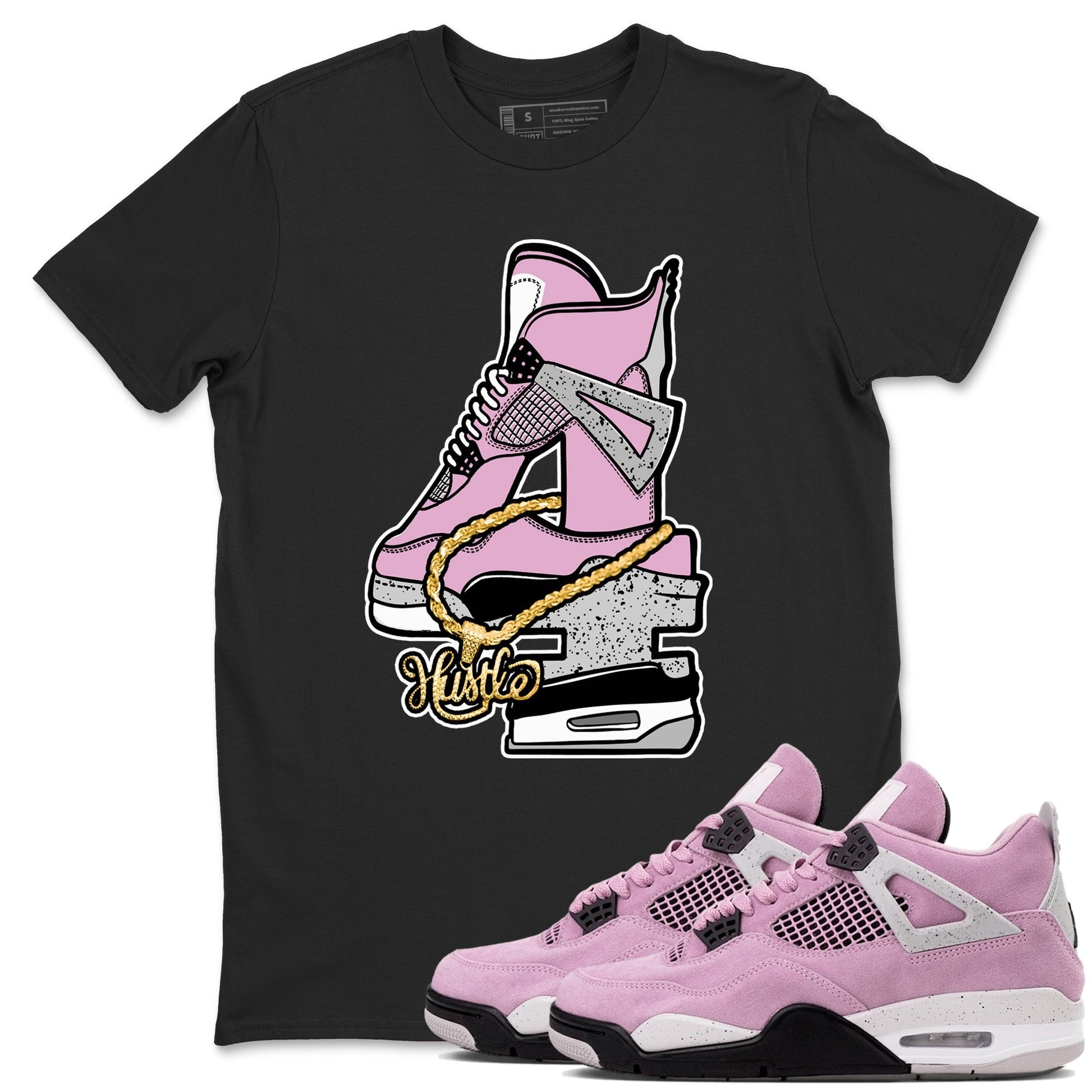 Hustle Number 4 Sneaker Tees - Air Jordan 4 Orchid