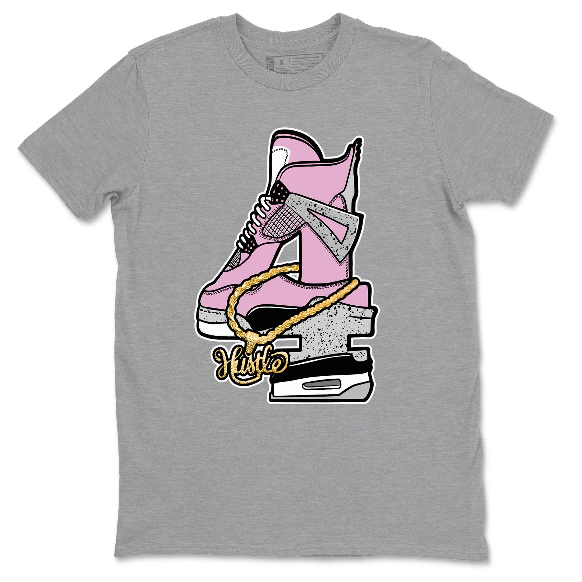 Hustle Number 4 Sneaker Tees - Air Jordan 4 Orchid