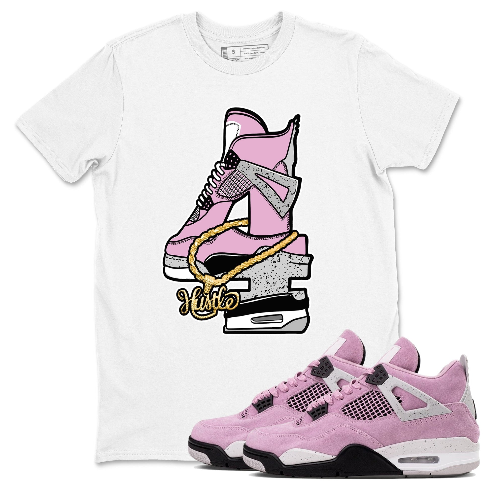 Hustle Number 4 Sneaker Tees - Air Jordan 4 Orchid